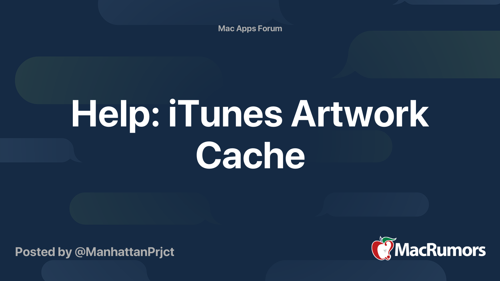 Help Itunes Artwork Cache Macrumors Forums