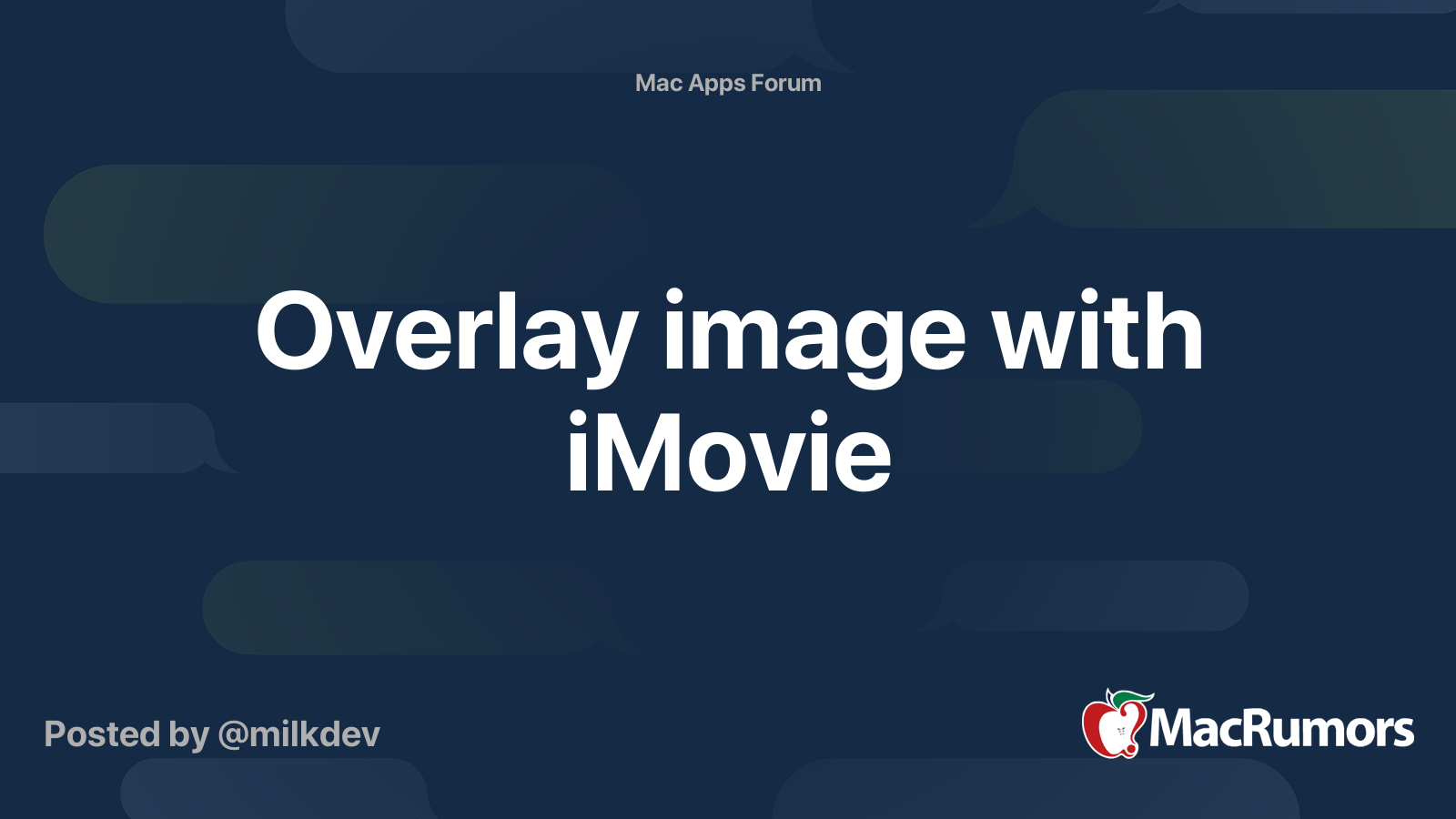 how to add overlay in imovie mac