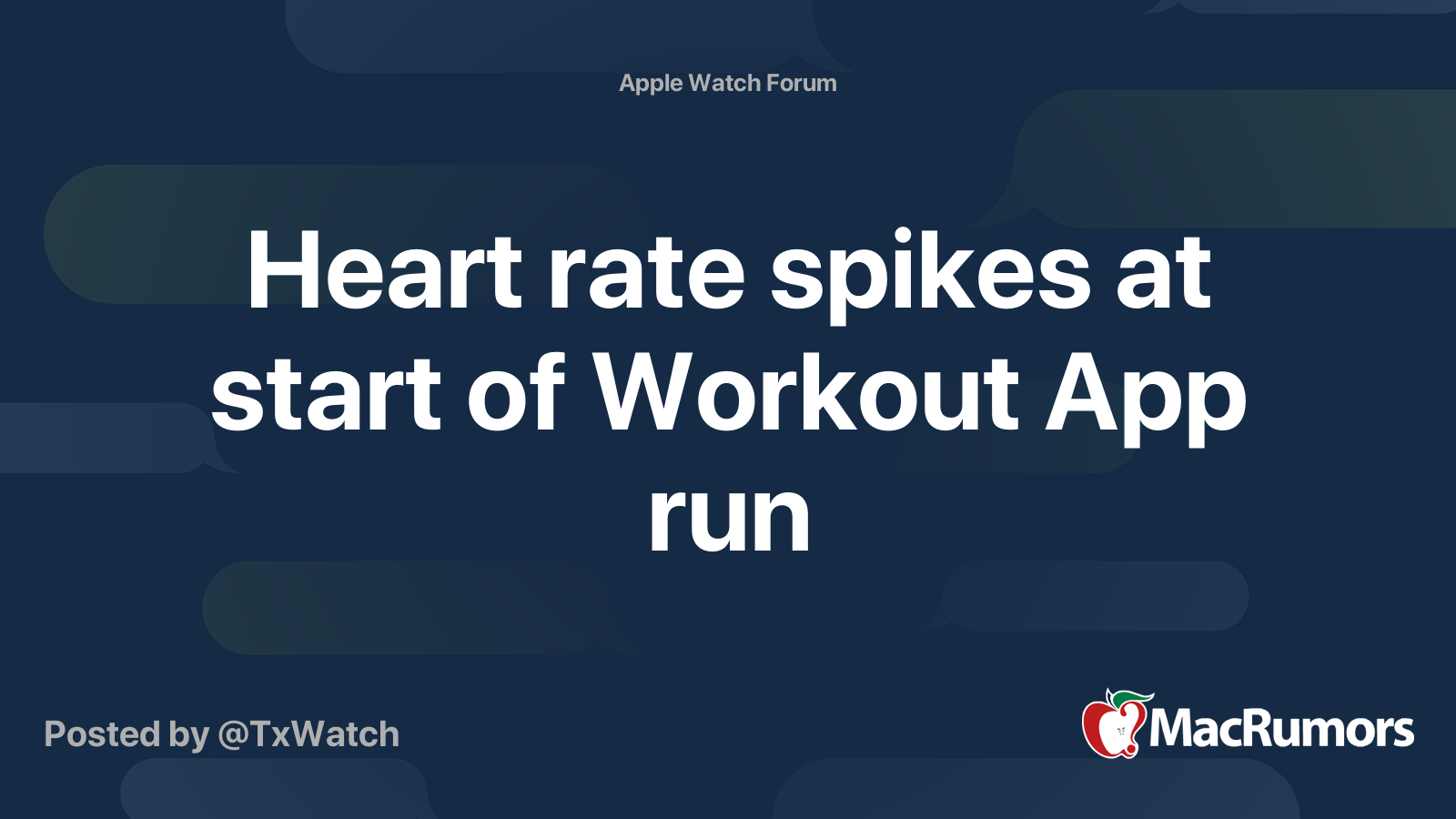Heart rate spikes at start of Workout App run MacRumors Forums