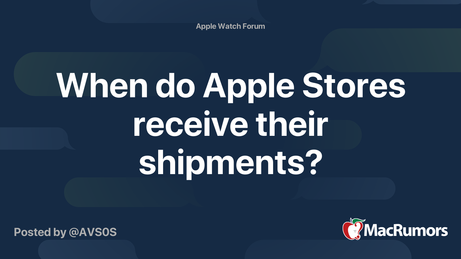 When do Apple Stores receive their shipments? MacRumors Forums