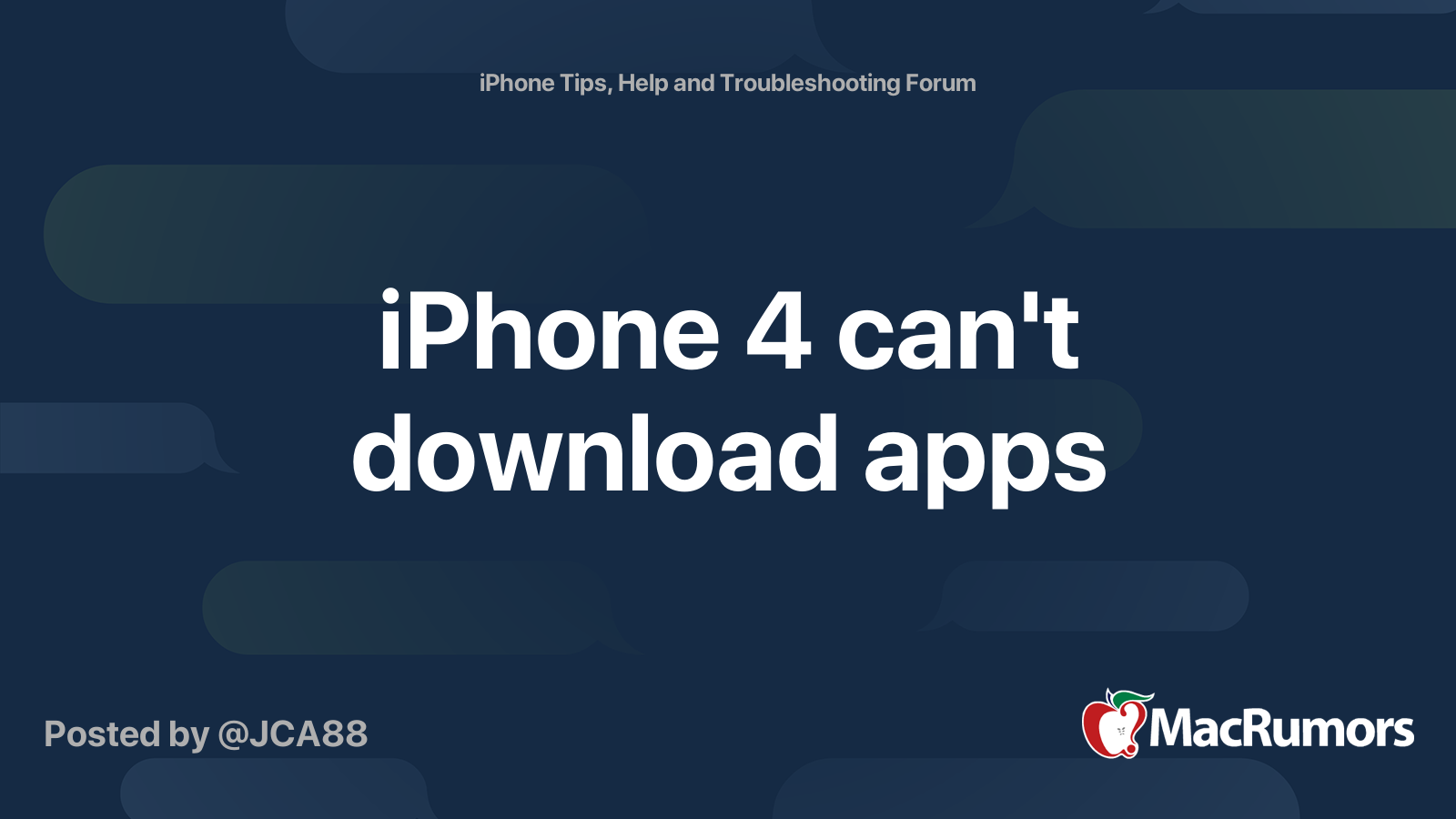 iPhone 4 can't download apps | MacRumors Forums