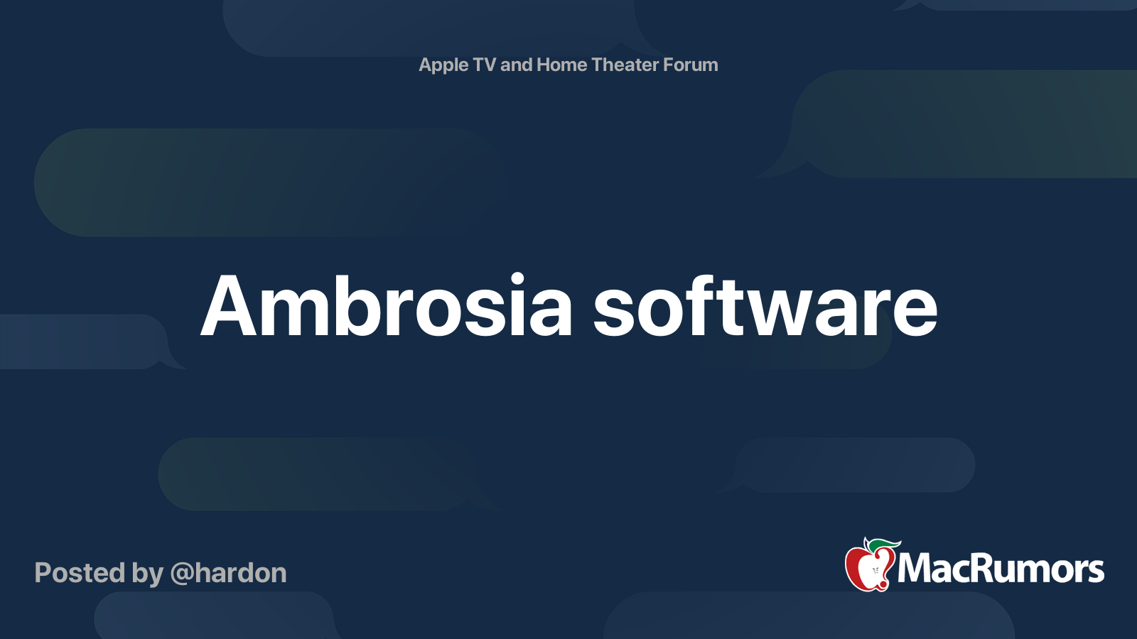 Ambrosia Software Macrumors Forums