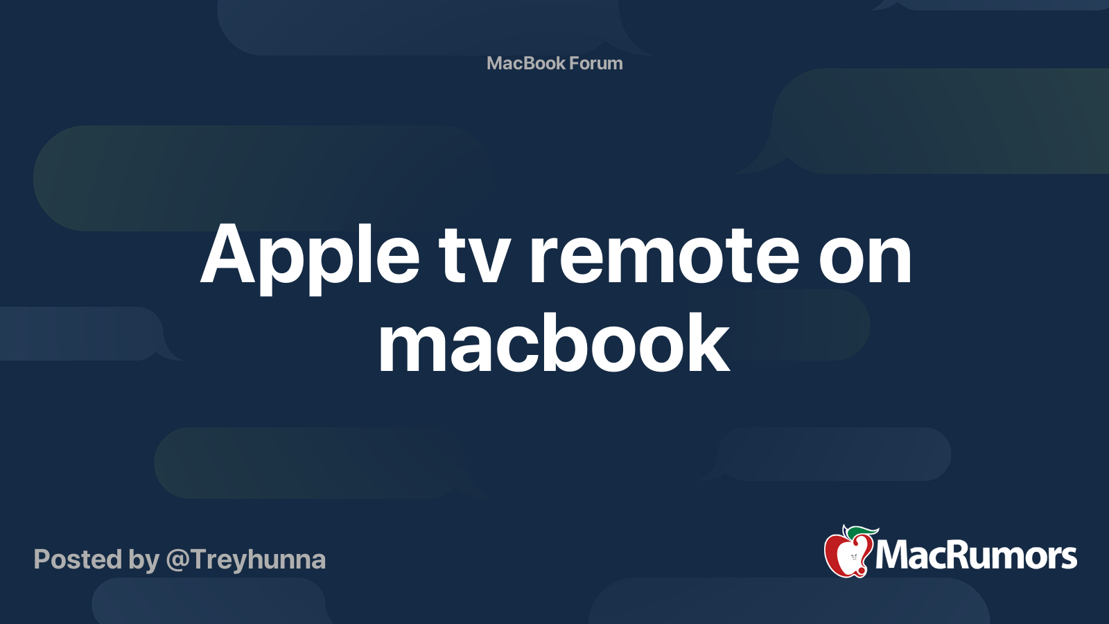 Apple tv remote on macbook MacRumors Forums