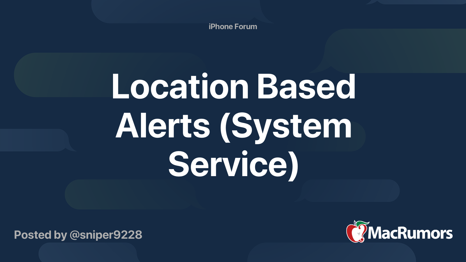 Location Based Alerts (System Service) MacRumors Forums
