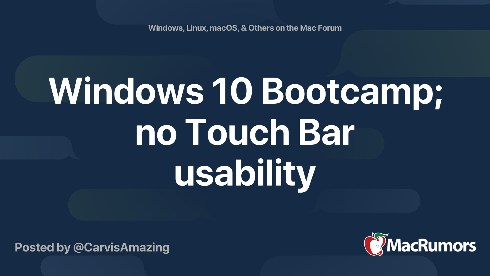touch bar not working bootcamp windows 10