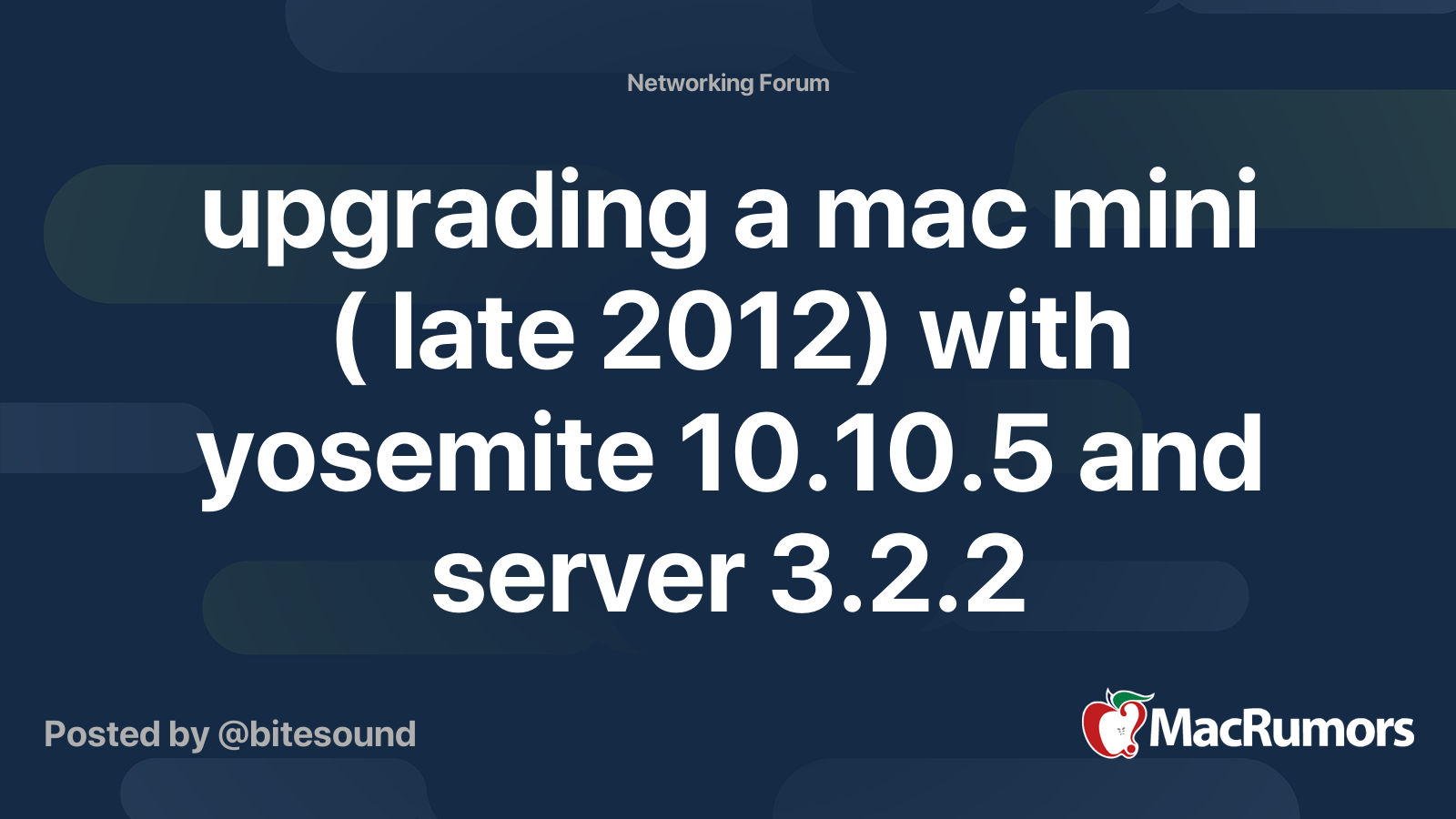 Upgrading A Mac Mini Late 2012 With Yosemite 10 10 5 And Server 3 2 