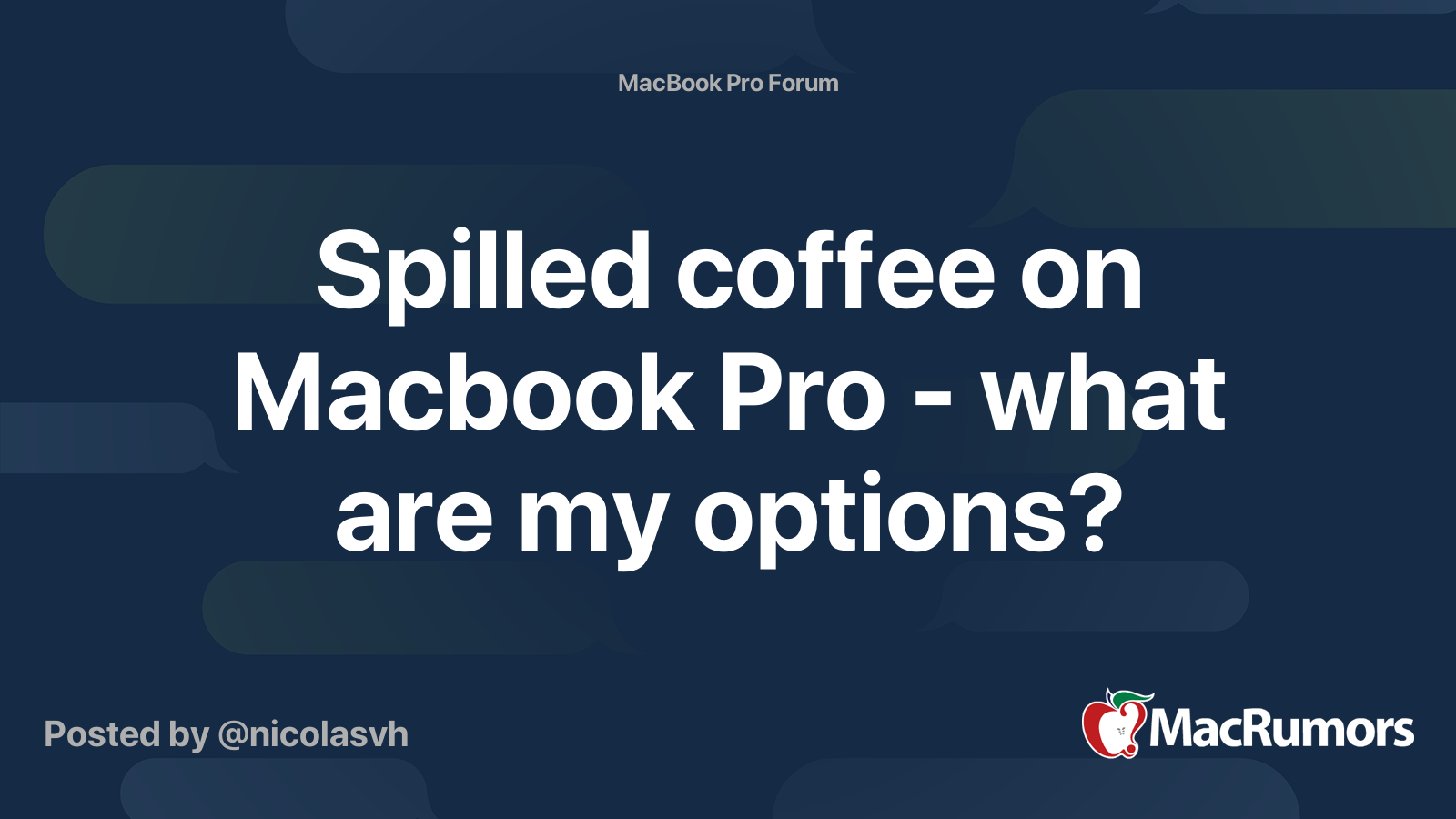 Spilled coffee on Macbook Pro what are my options? MacRumors Forums