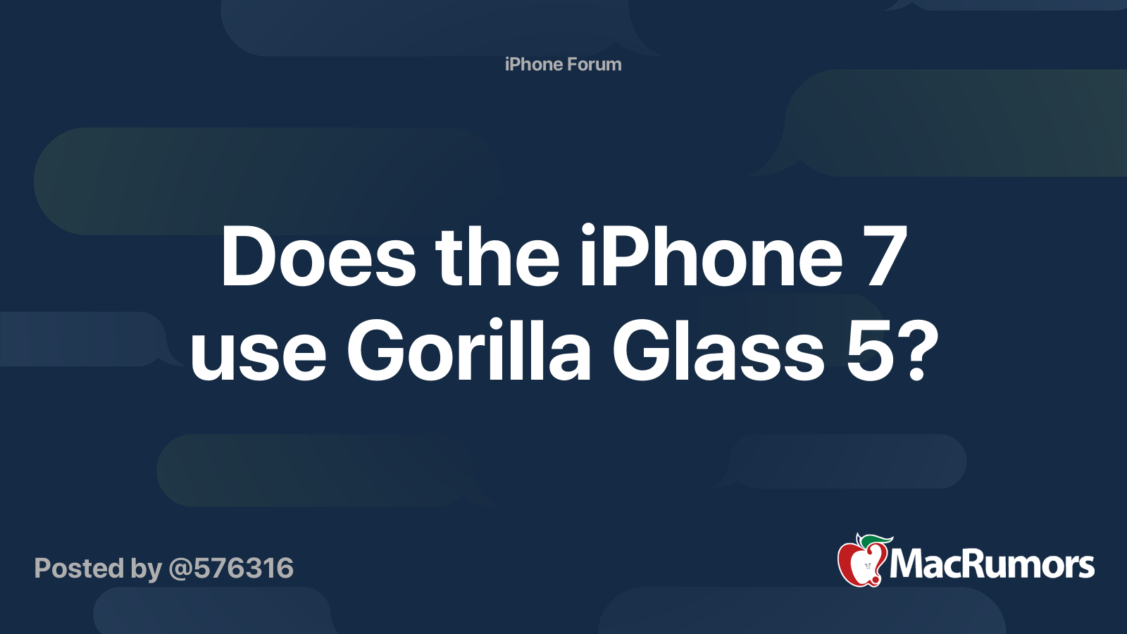 does the iphone 7 use gorilla glass 5