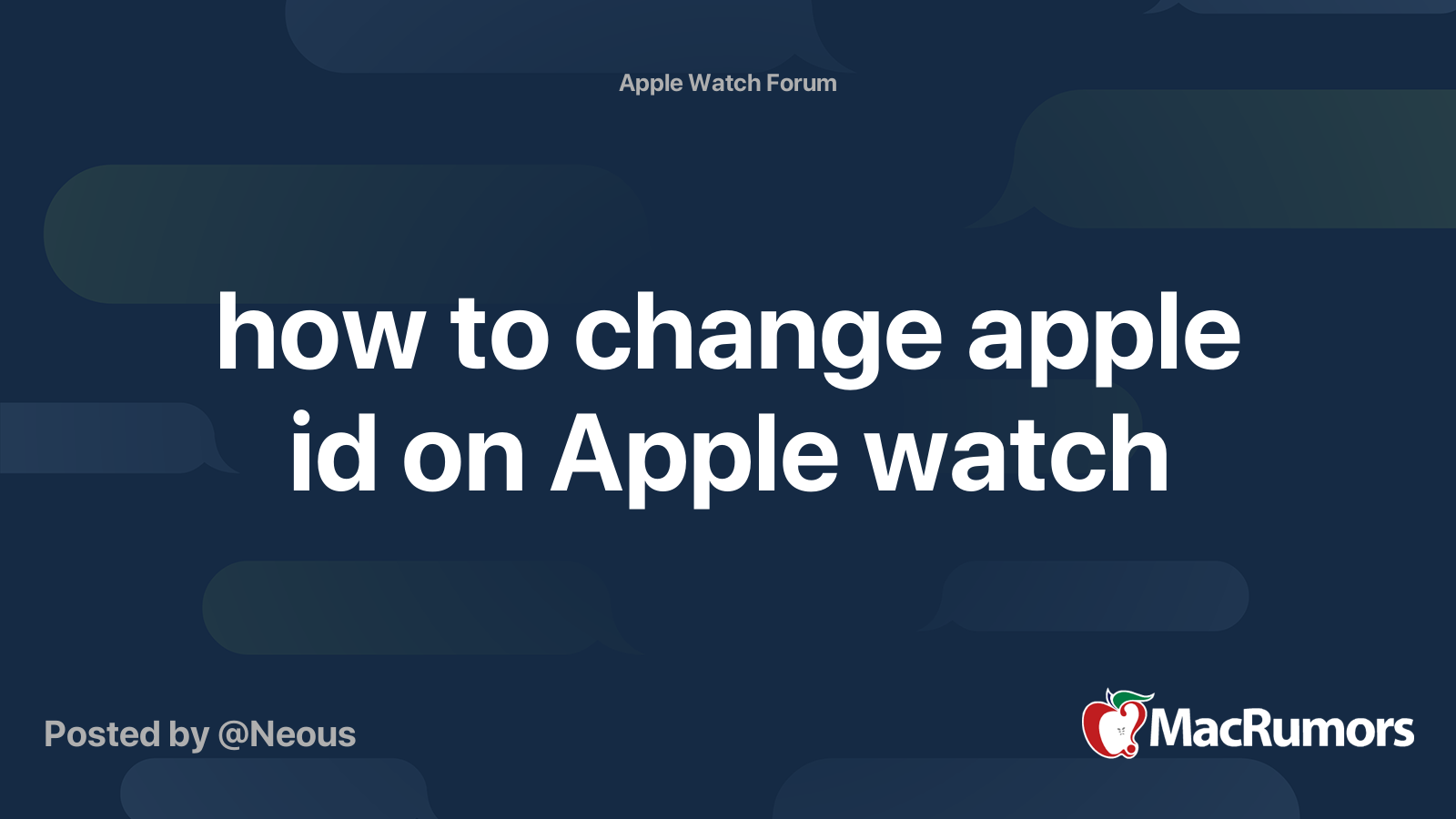 How to change apple id on watch hot sale