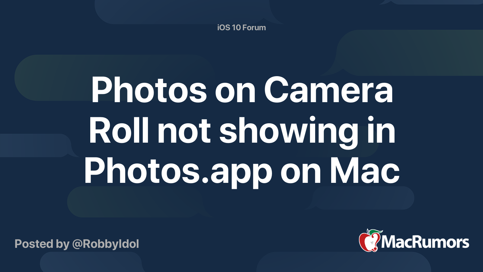 Photos on Camera Roll not showing in Photos.app on Mac MacRumors Forums