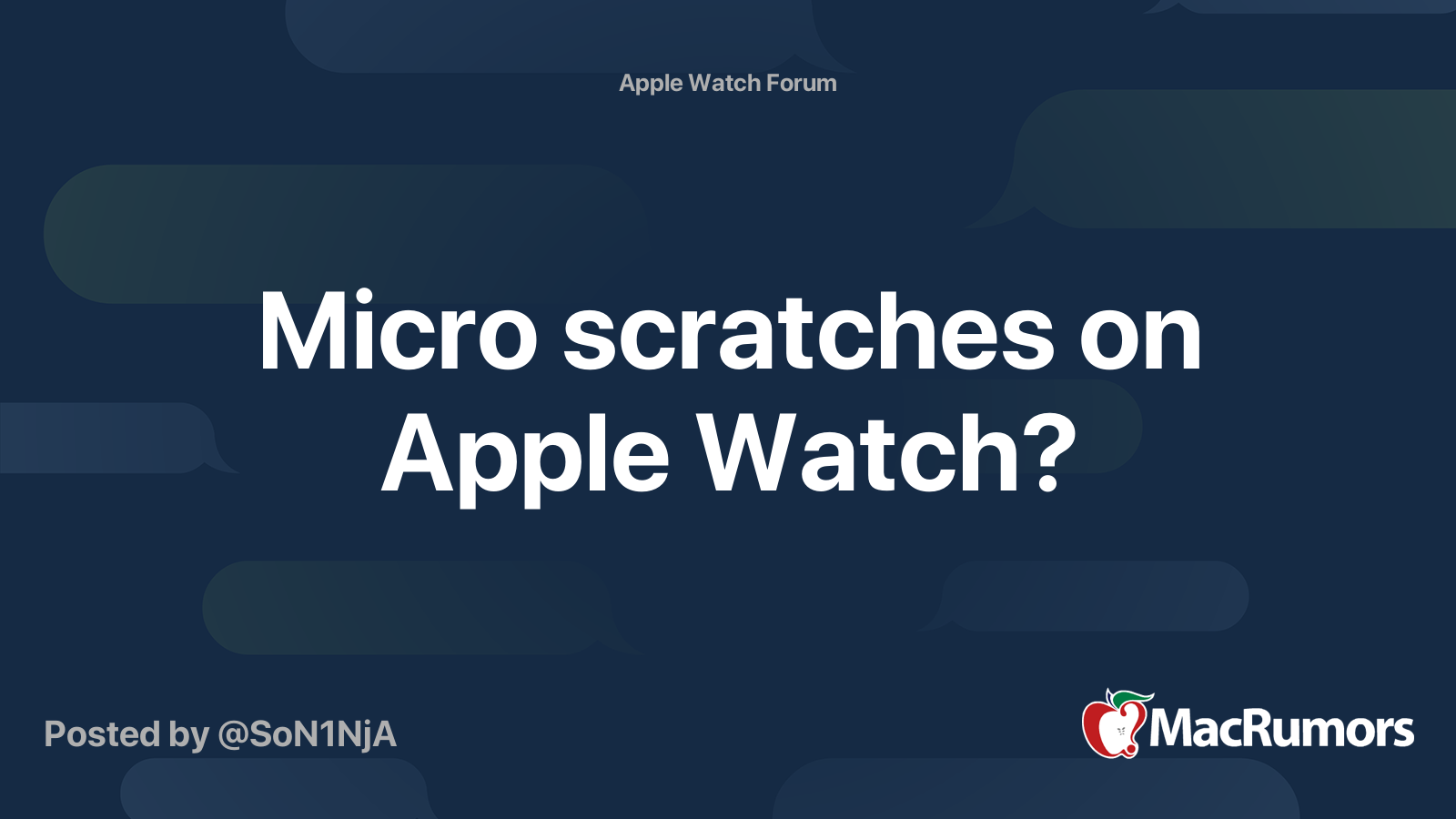 Apple watch micro online scratches