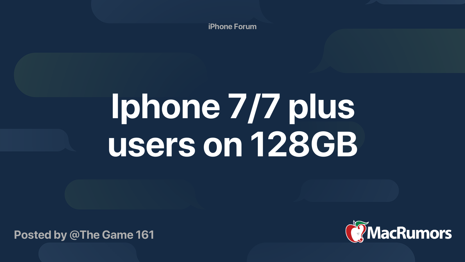 plus users on 128gb macrumors forums