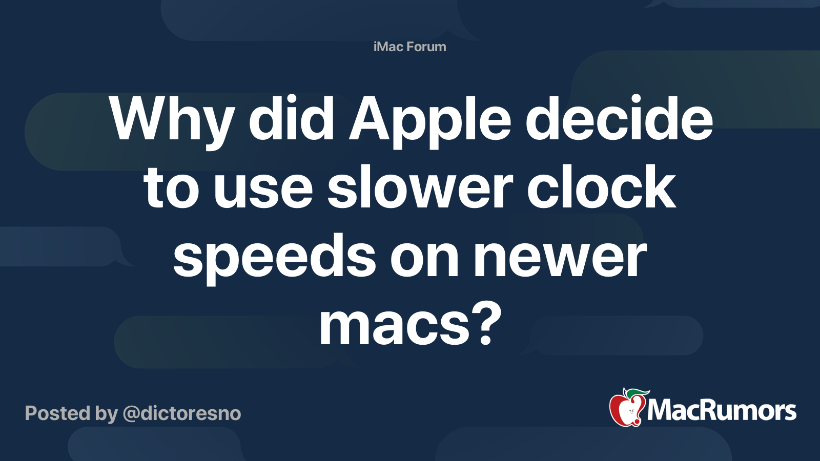Why did Apple decide to use slower clock speeds on newer macs