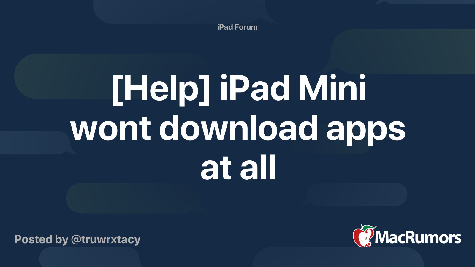 ipad wont download apps