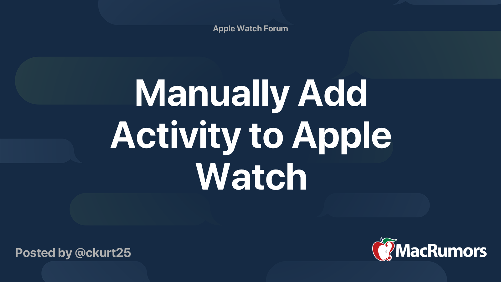 how do i manually add steps to my apple watch activity