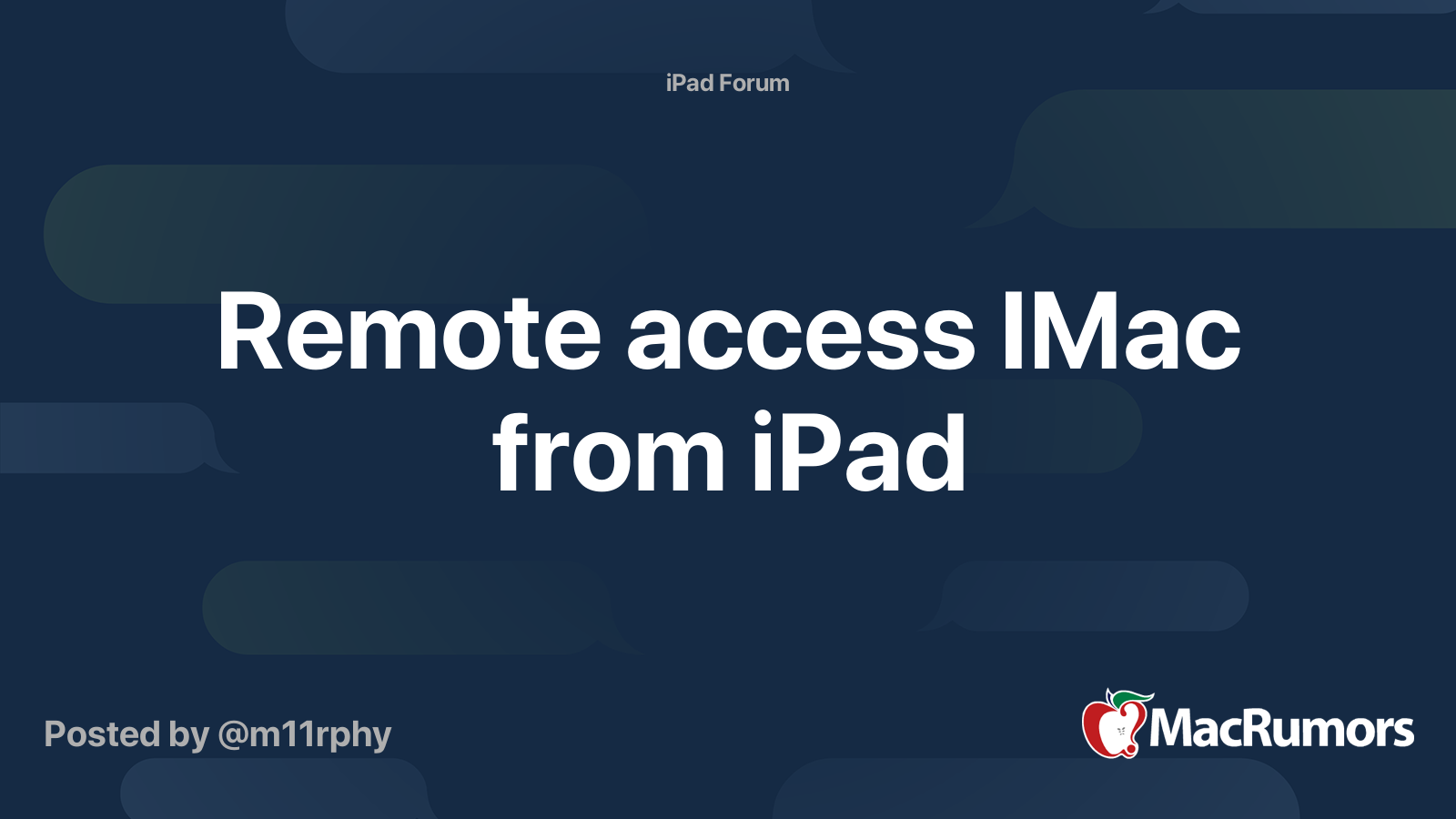 remote access imac from ipad