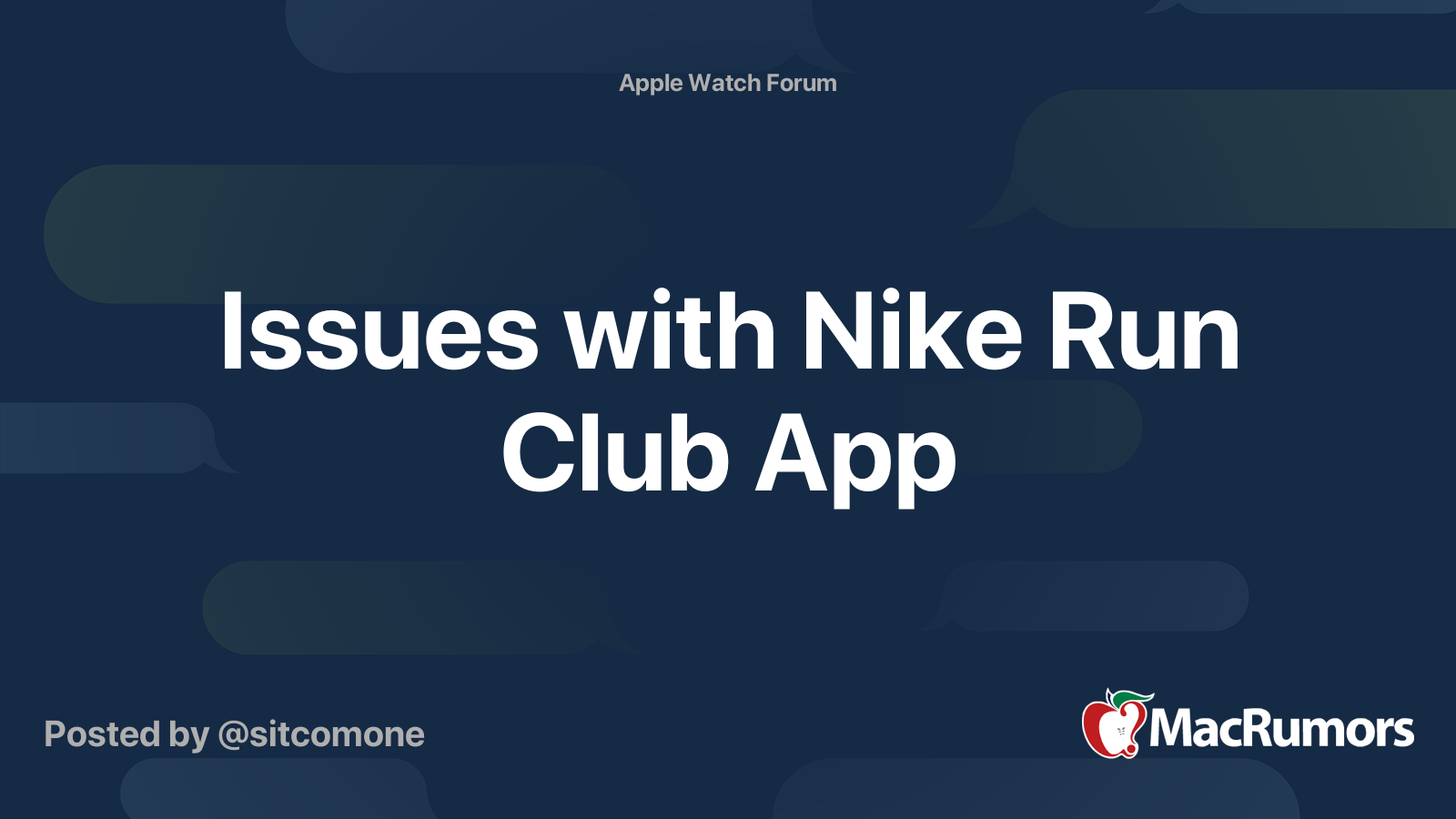 Issues with Nike Run Club App MacRumors Forums