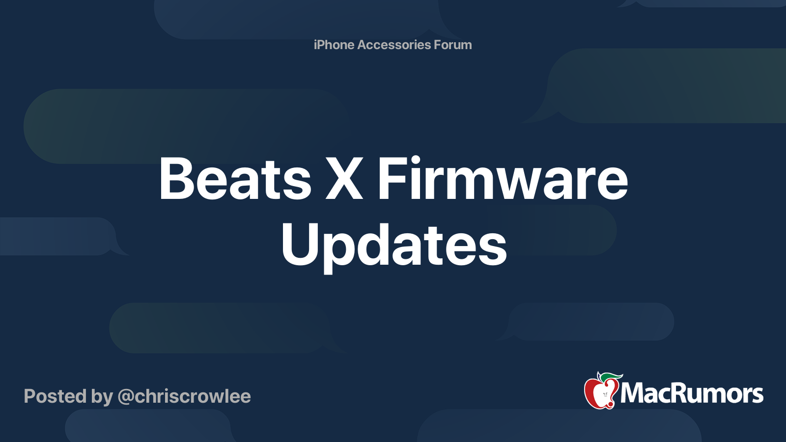 X Firmware Updates MacRumors