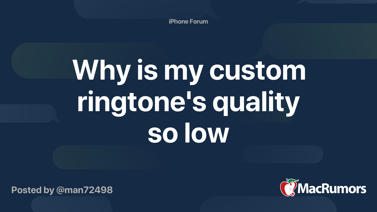 Why is my custom ringtone's quality so low MacRumors Forums