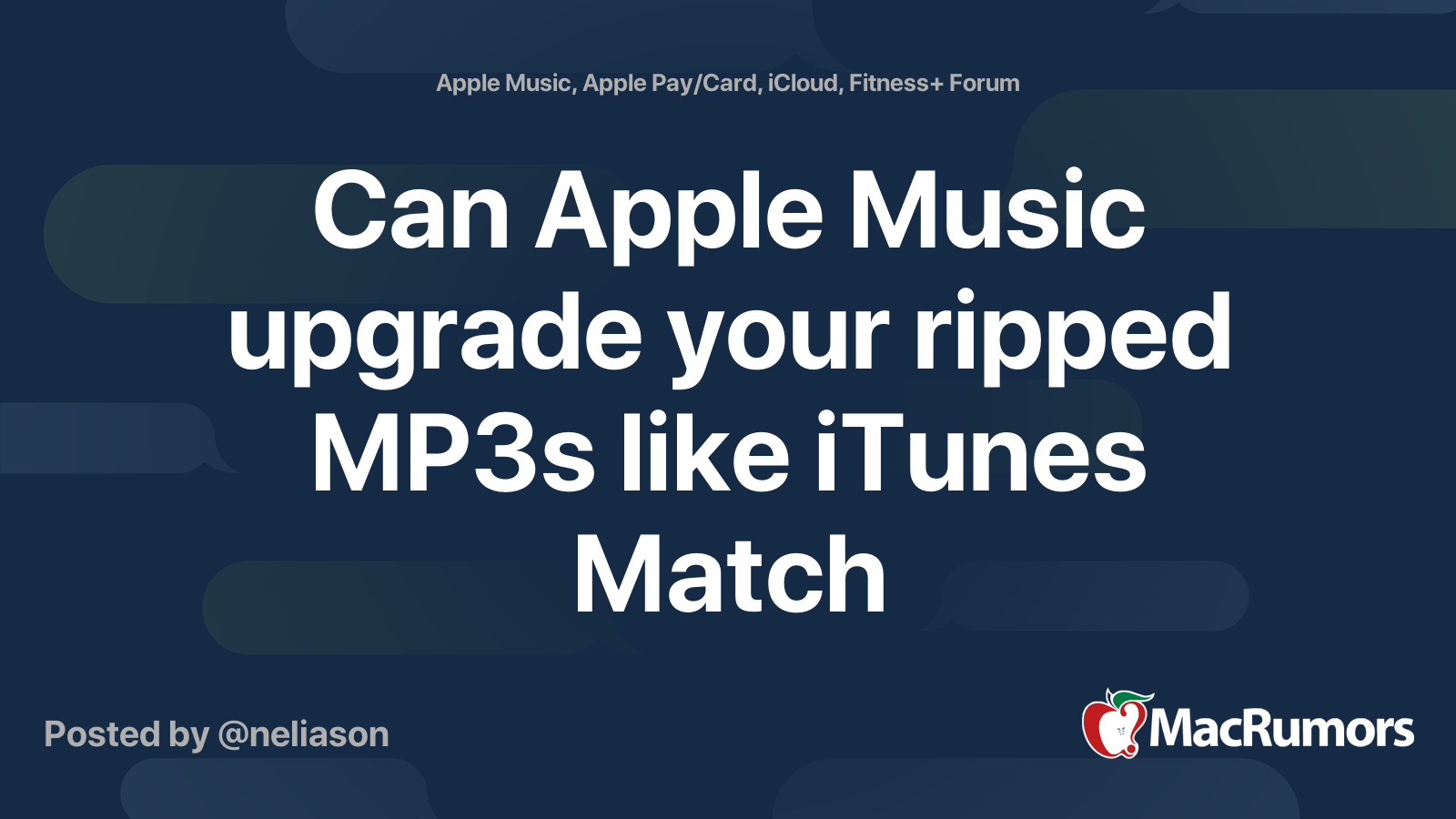 Can Apple Music upgrade your ripped MP3s like iTunes Match MacRumors