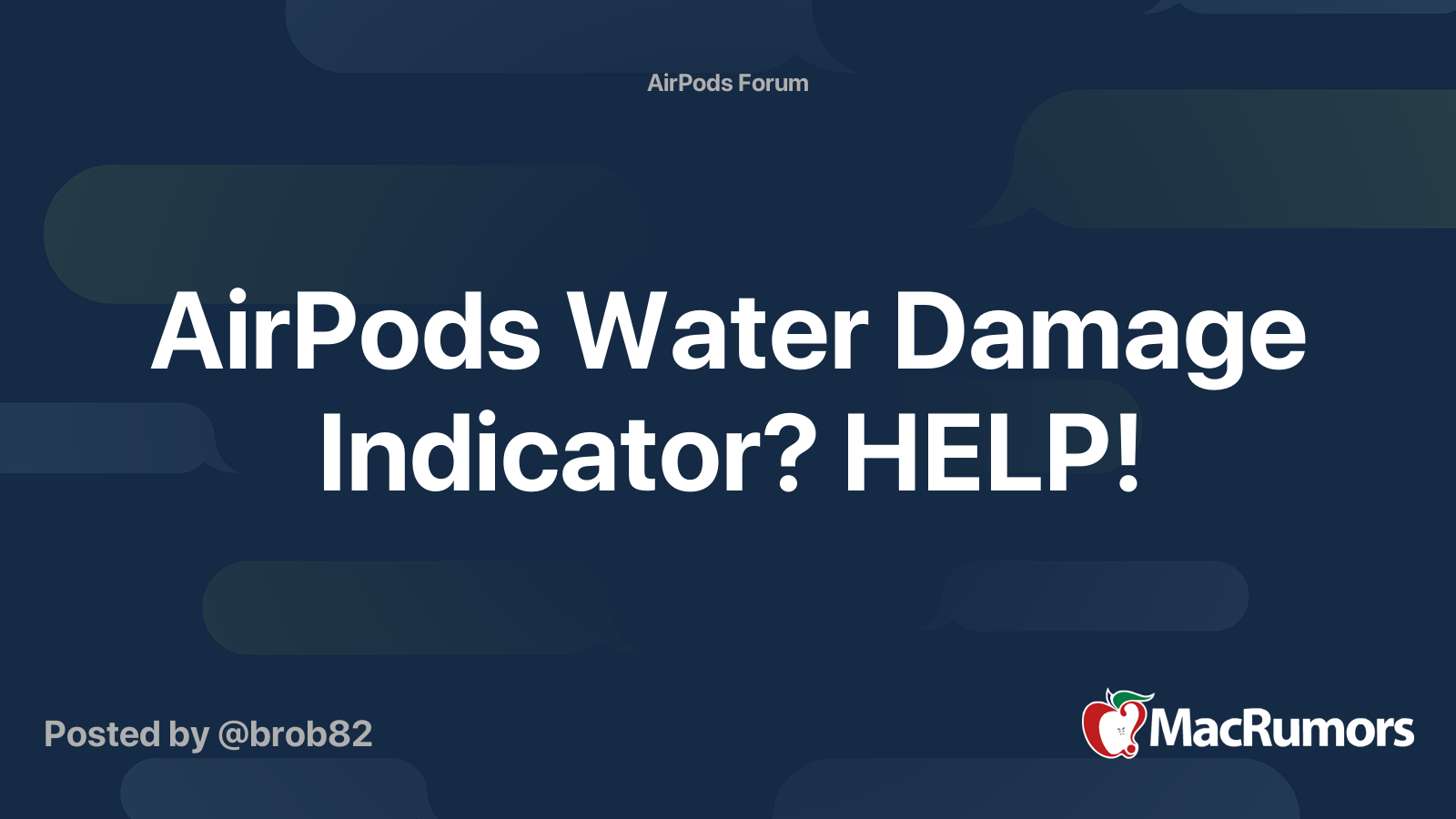 AirPods Water Damage Indicator? HELP! MacRumors Forums