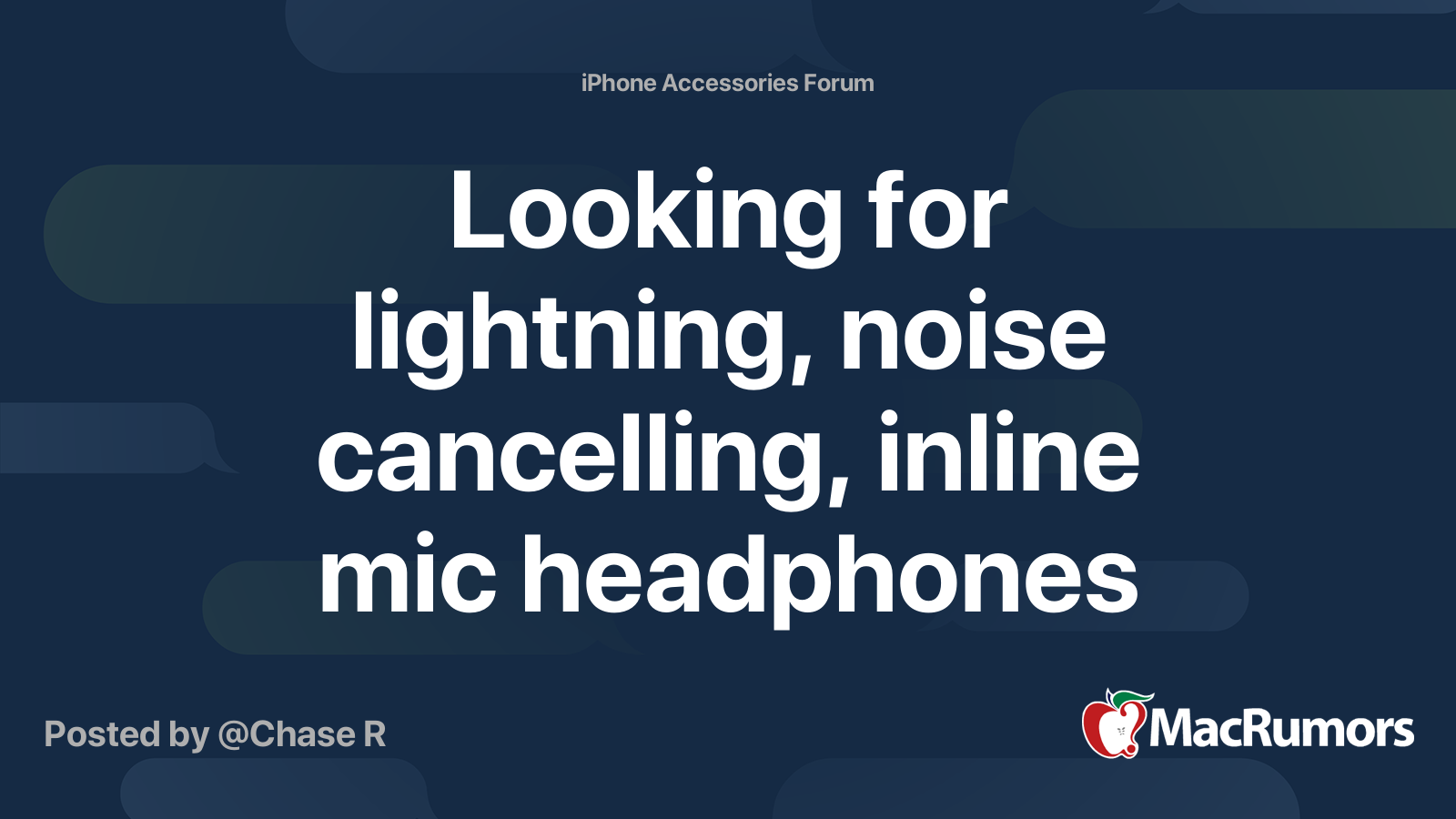 Looking For Lightning Noise Cancelling Inline Mic Headphones