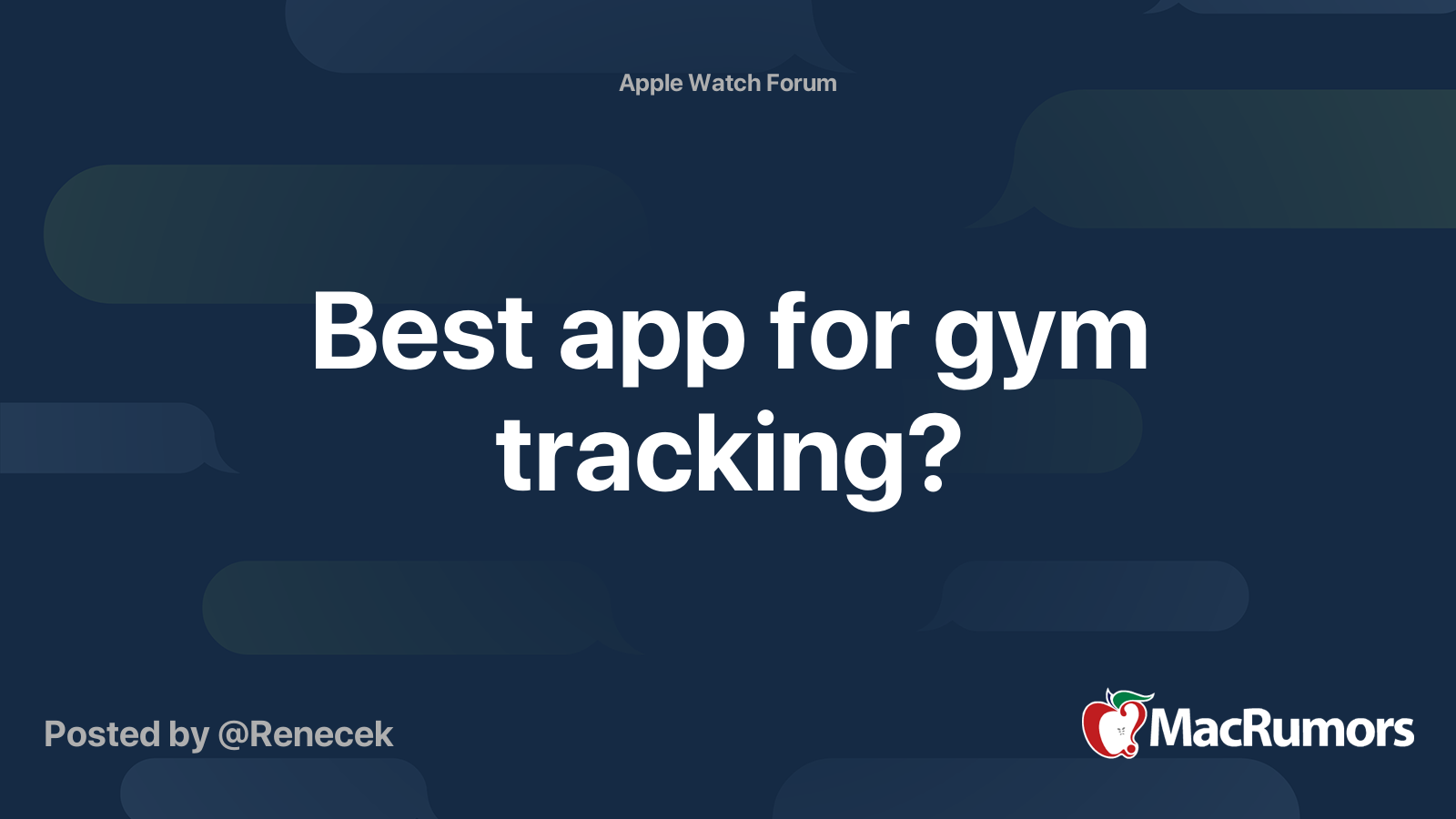 Best app for gym tracking? MacRumors Forums