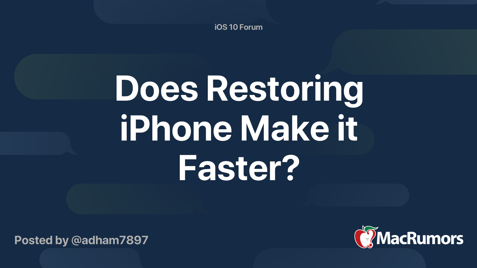 Restoring Iphone