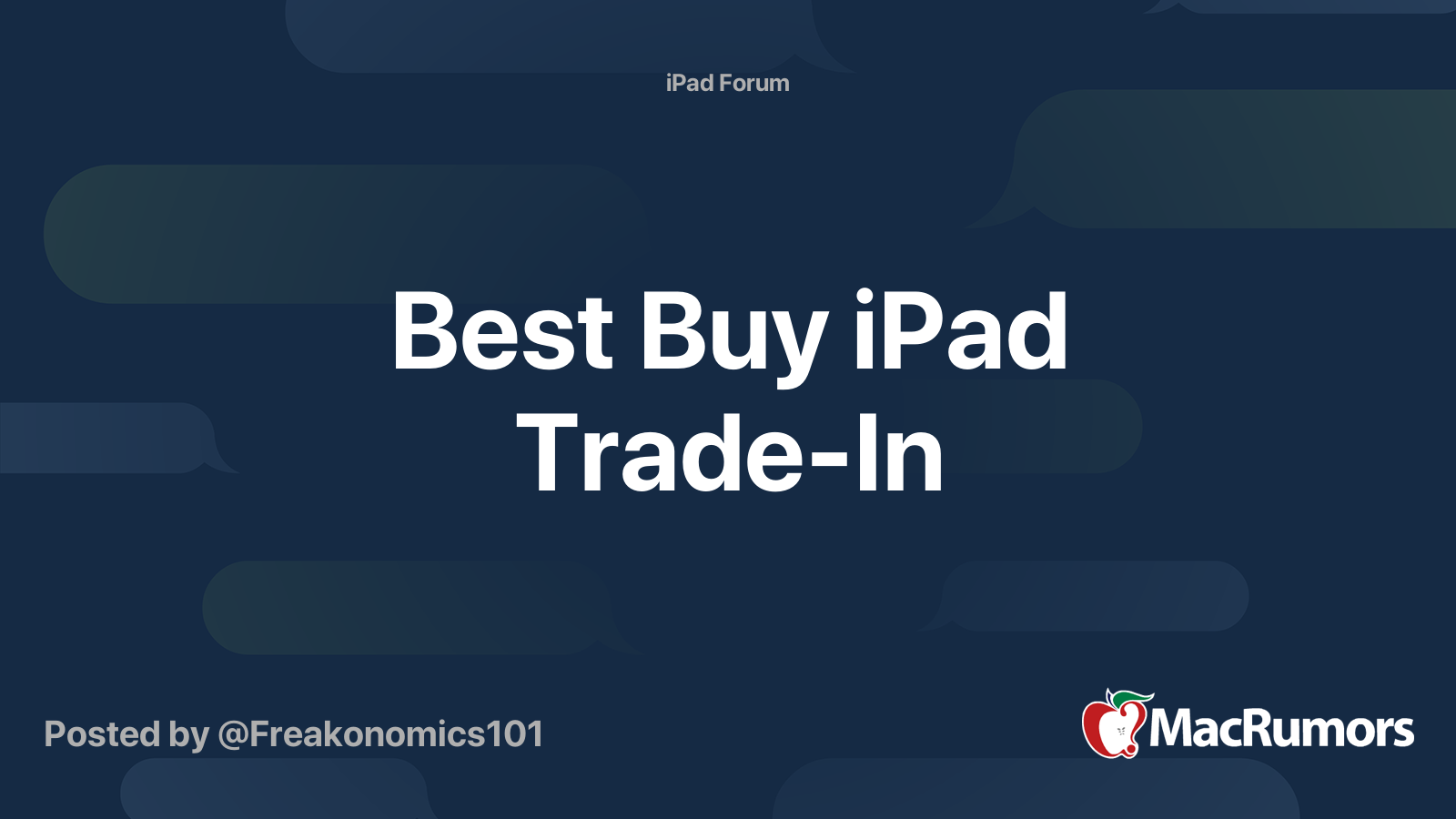 Best Buy iPad TradeIn MacRumors Forums
