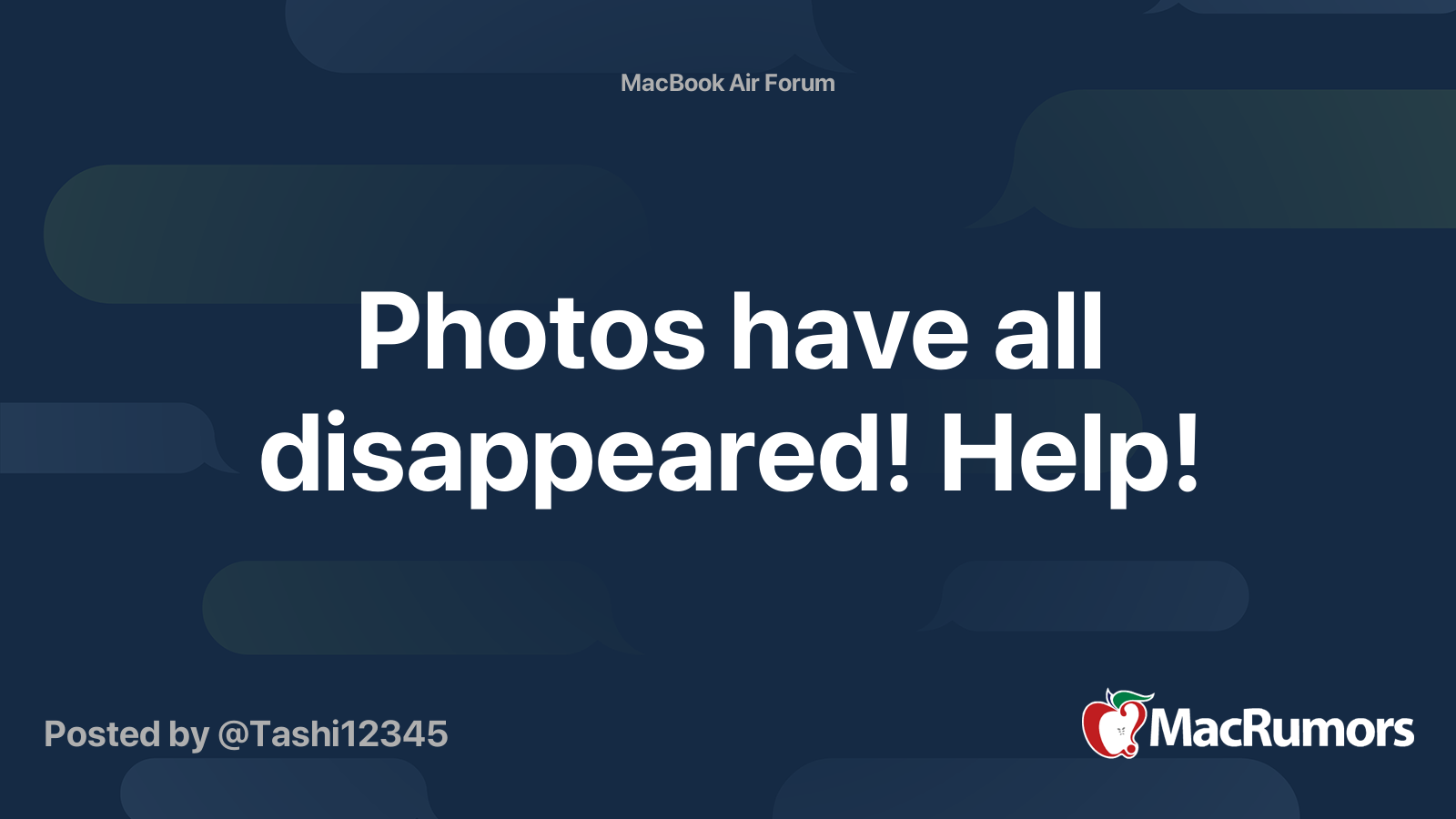 Photos Library Disappeared From Mac