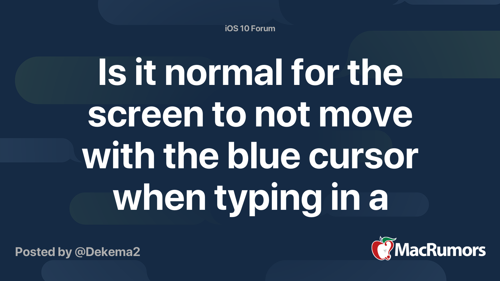 is-it-normal-for-the-screen-to-not-move-with-the-blue-cursor-when