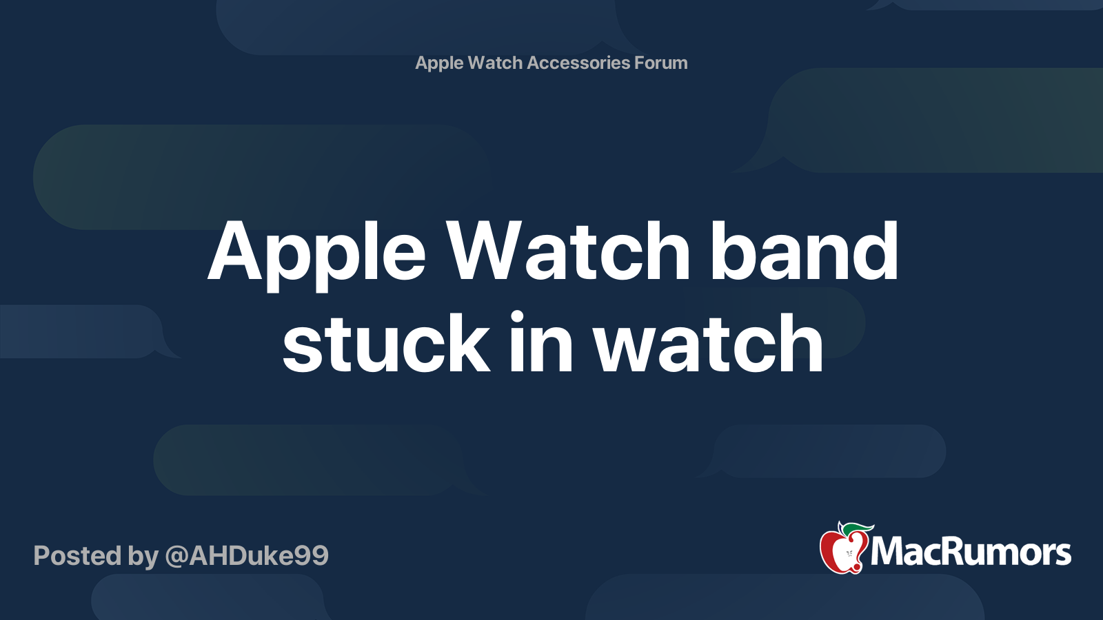 How to remove on sale stuck apple watch band