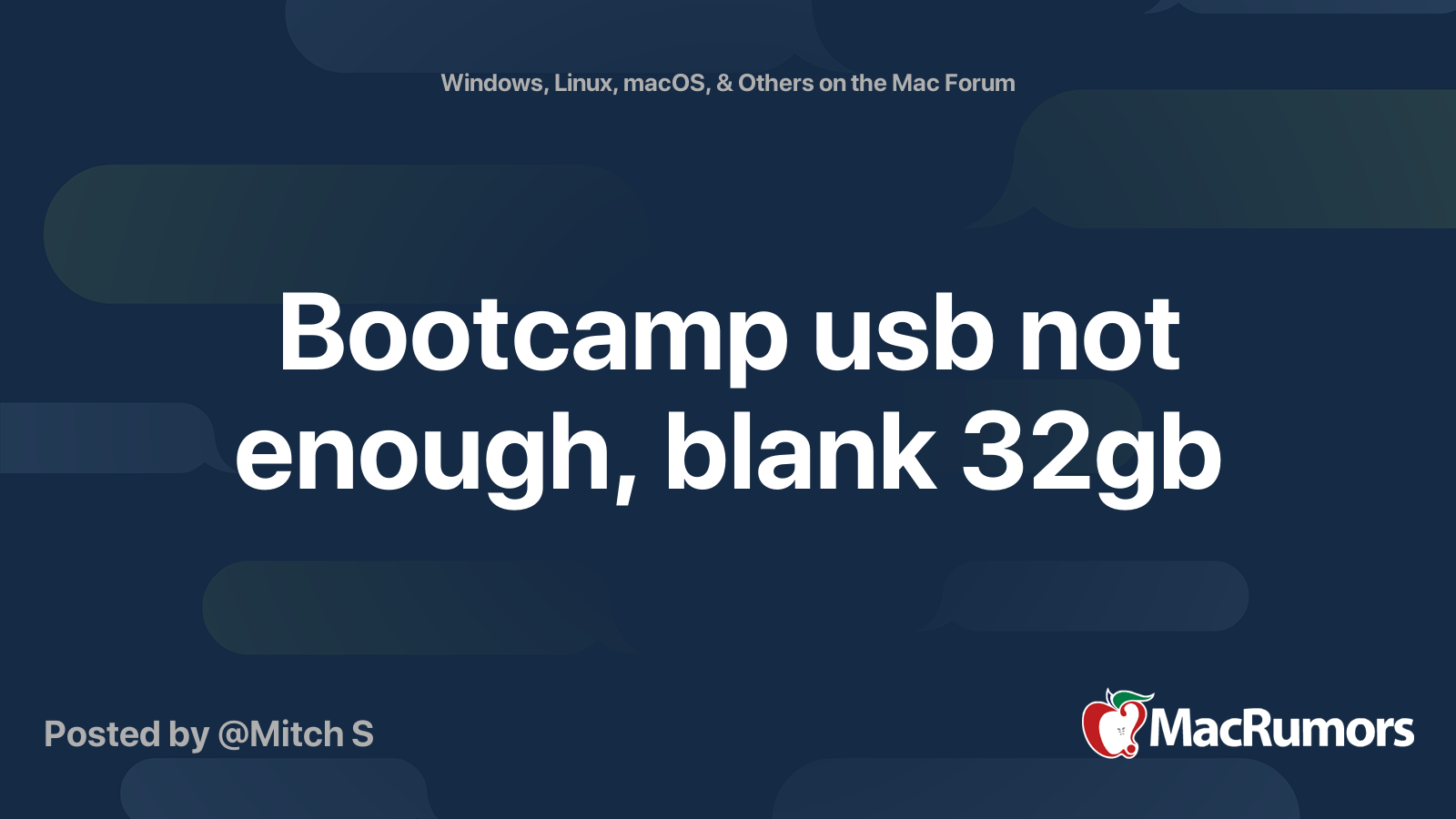 Не удалось создать загрузочный usb диск bootcamp