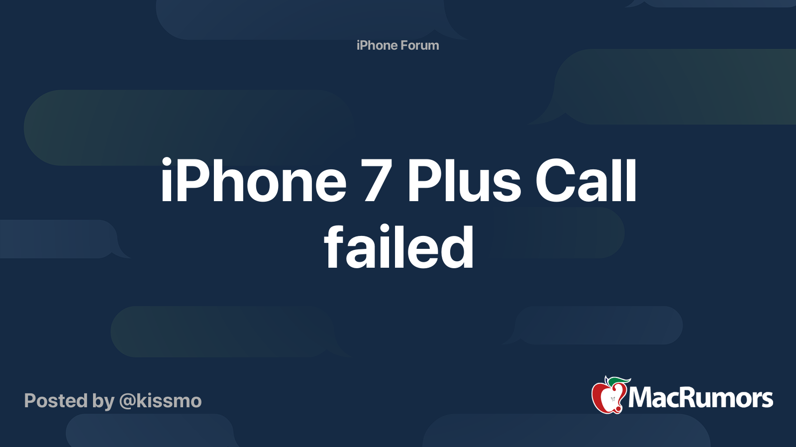 iphone 7 plus call failed problem