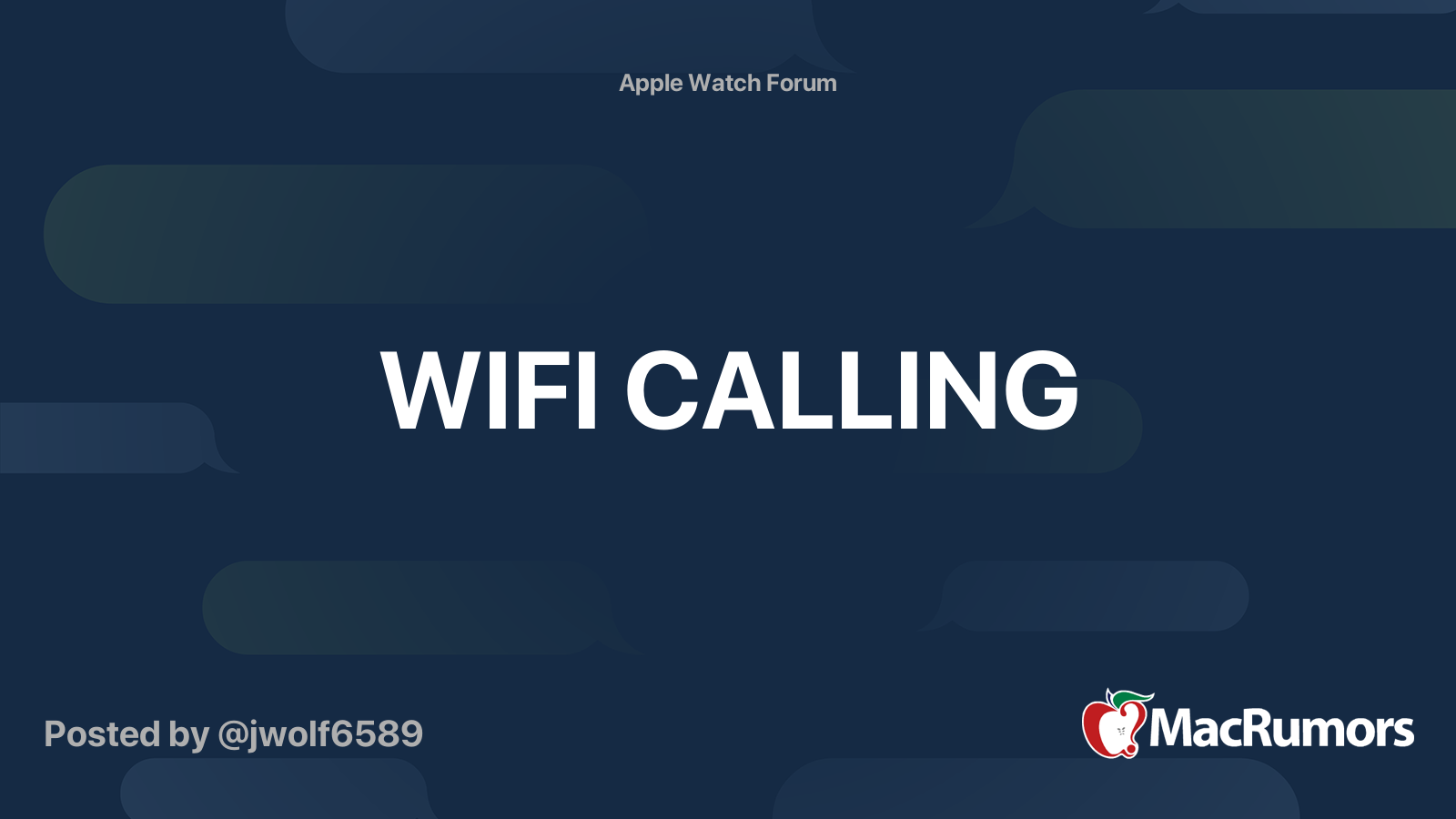 Wifi Calling Macrumors Forums