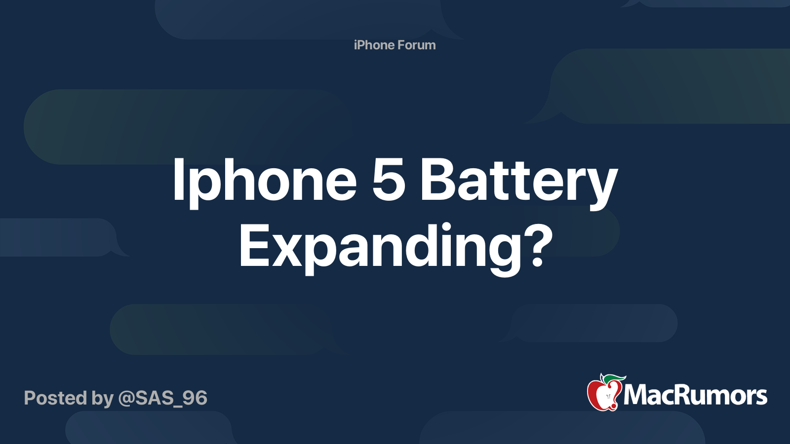 Iphone 5 Battery Expanding? | MacRumors Forums