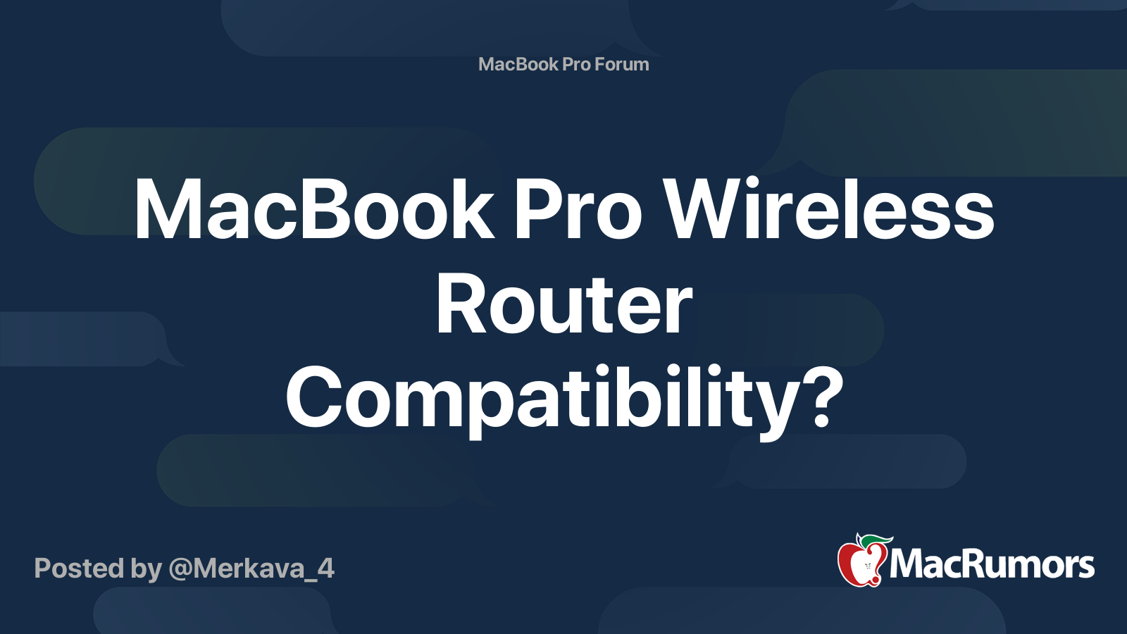 MacBook Pro Wireless Router Compatibility? | MacRumors Forums