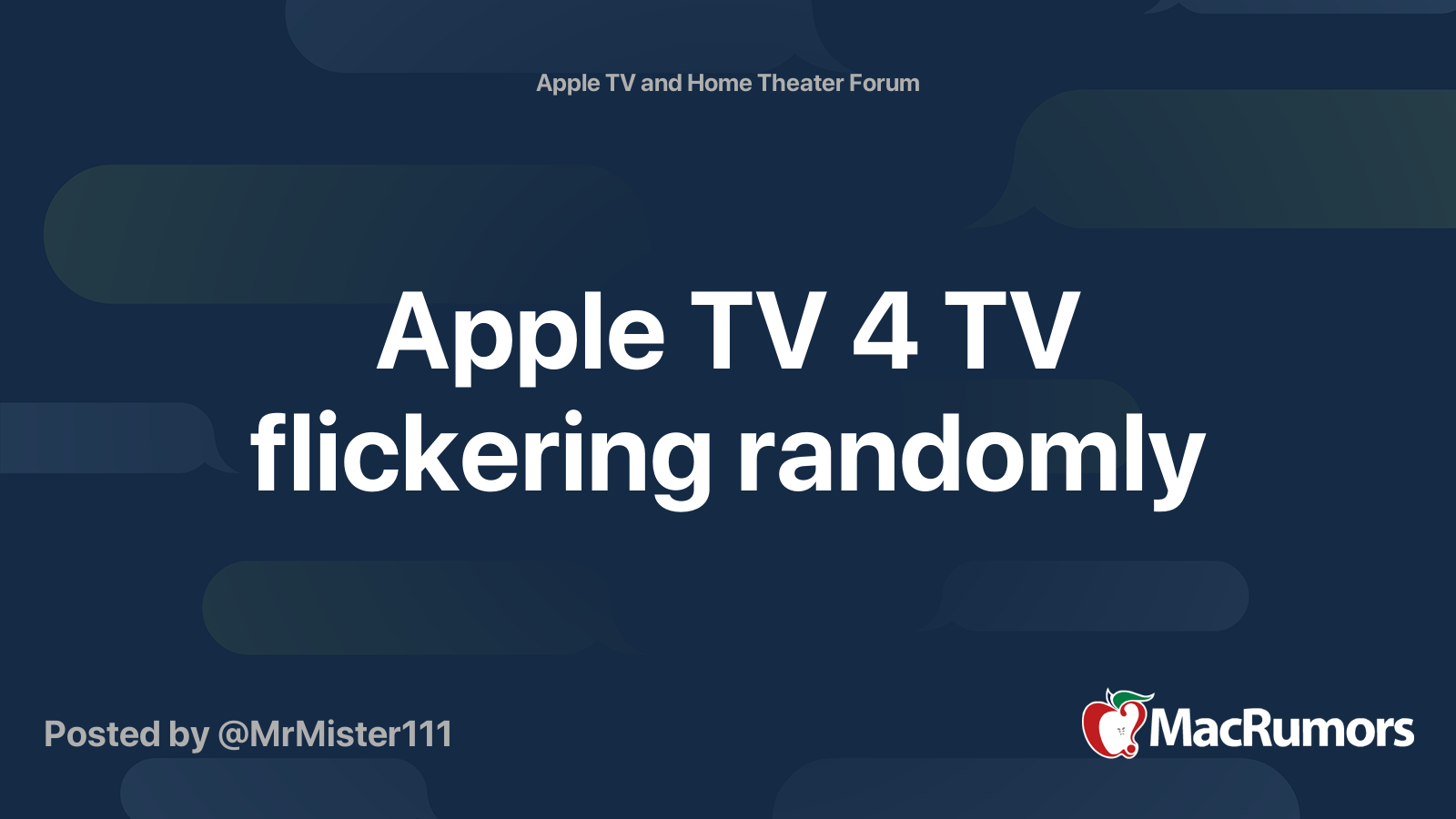 Apple TV 4 TV flickering randomly MacRumors Forums
