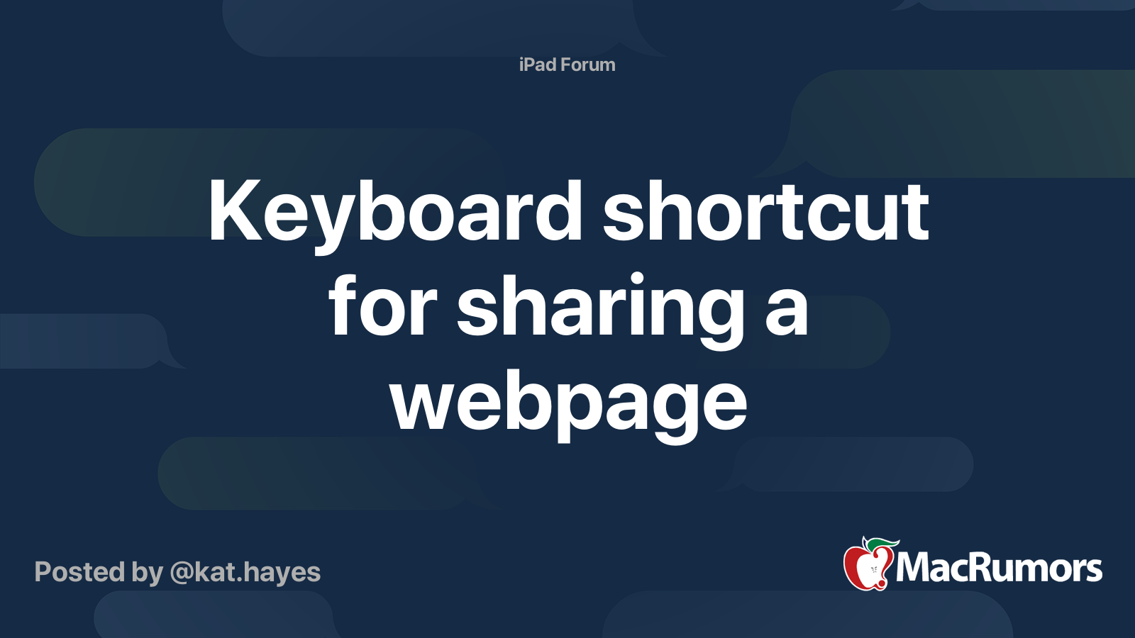 keyboard-shortcut-for-sharing-a-webpage-macrumors-forums