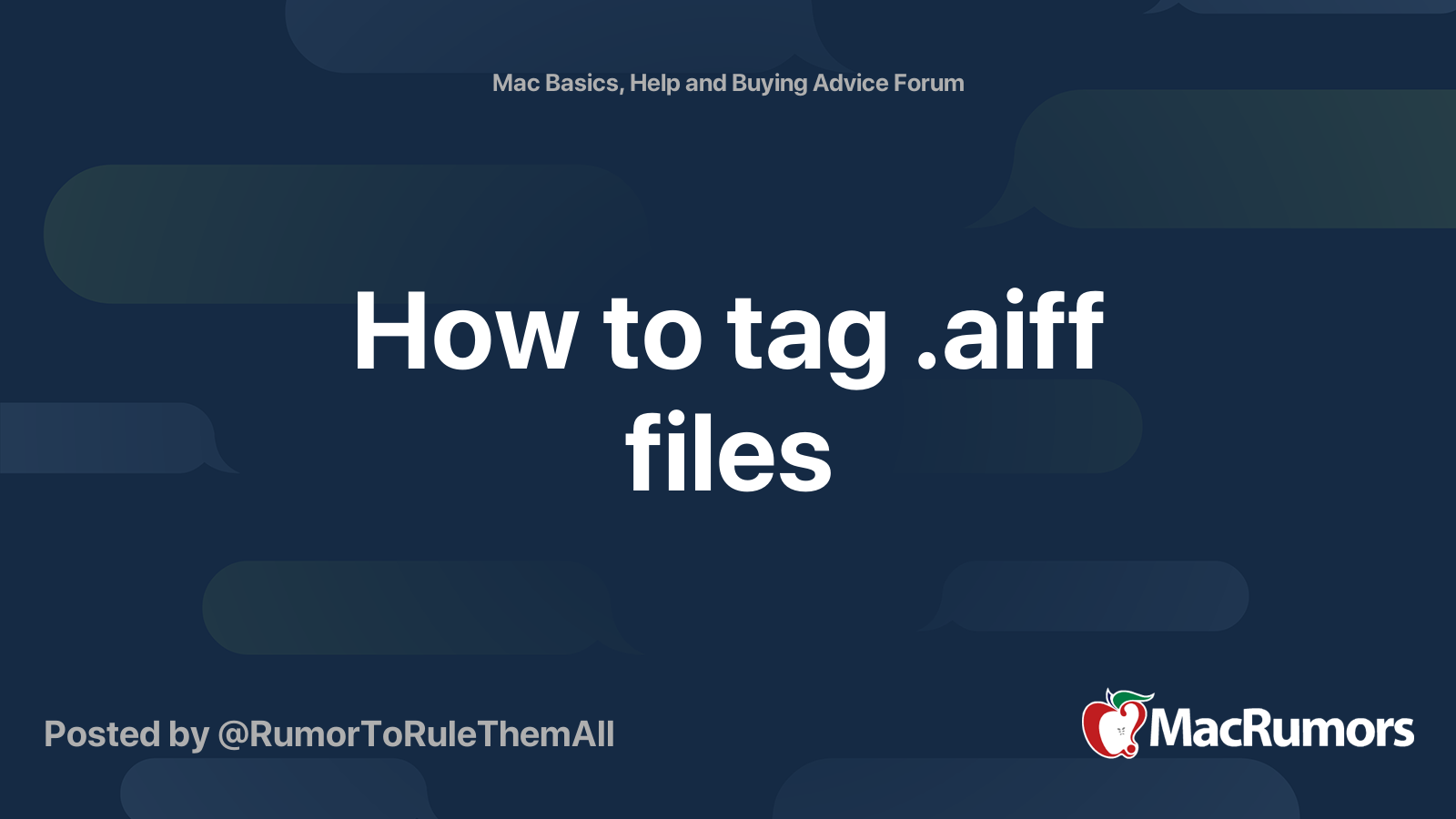 how-to-tag-aiff-files-macrumors-forums