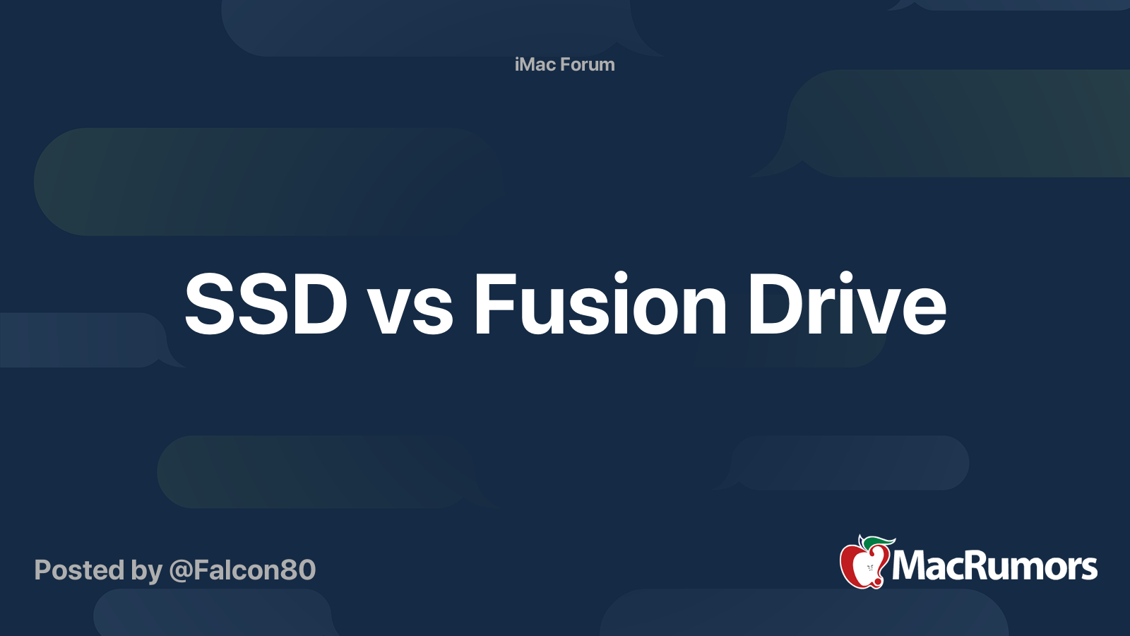 skyskraber Samler blade Scene SSD vs Fusion Drive | MacRumors Forums