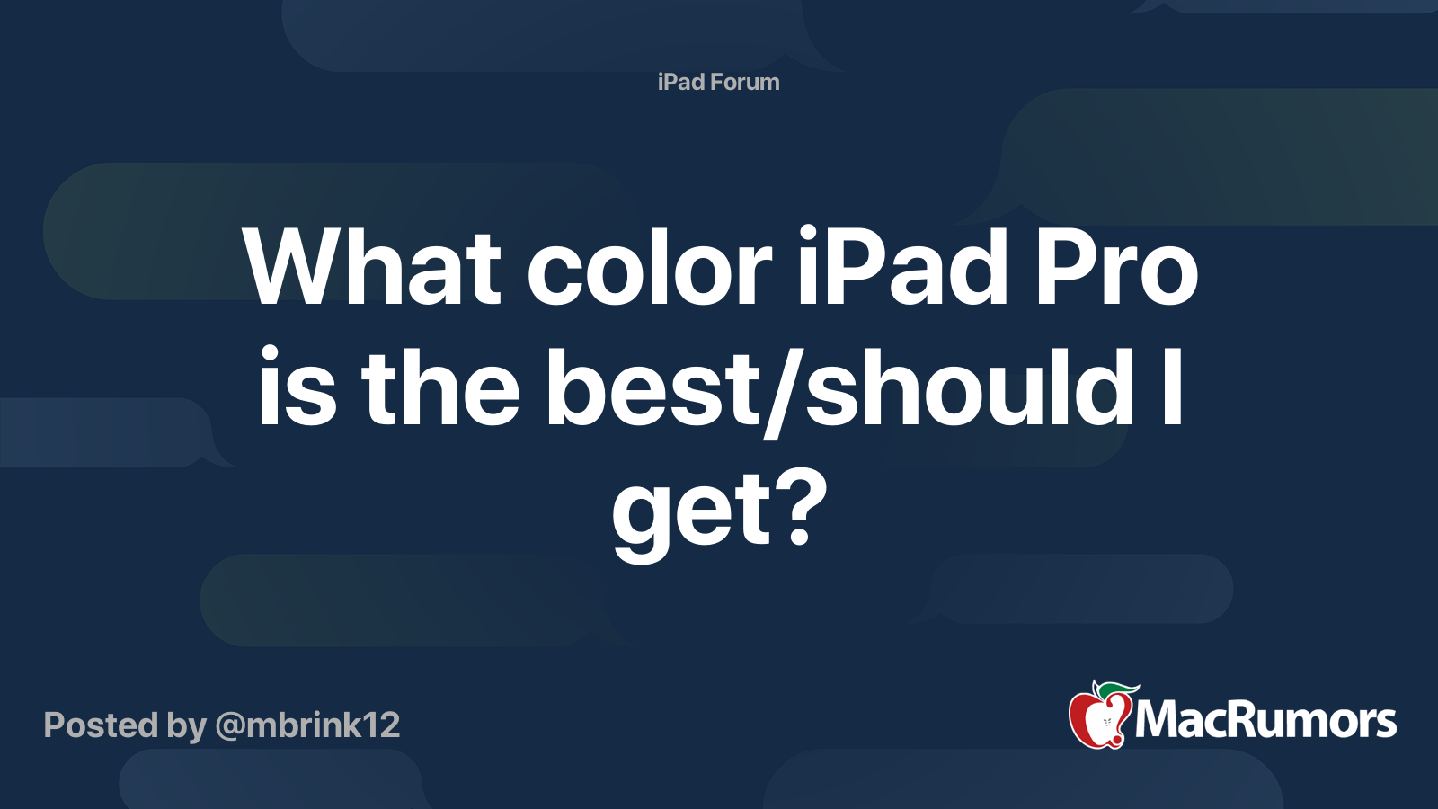 What color iPad Pro is the best/should I get? MacRumors Forums