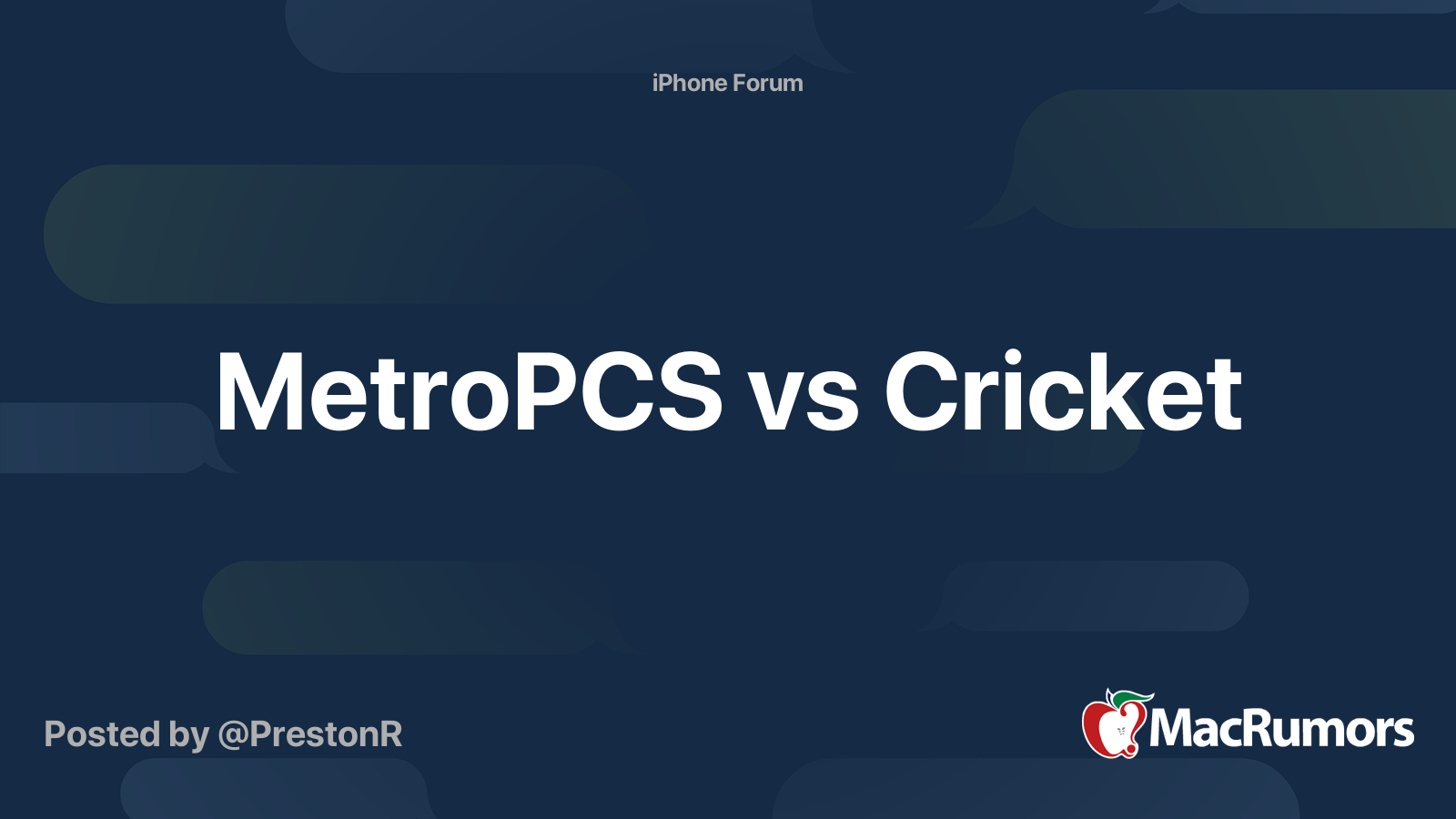 MetroPCS vs Cricket MacRumors Forums