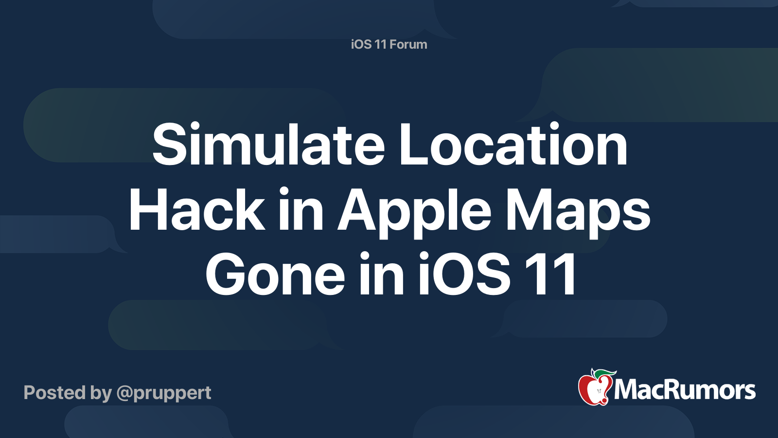 Simulate Location Hack In Apple Maps Gone In Ios 11 Macrumors Forums