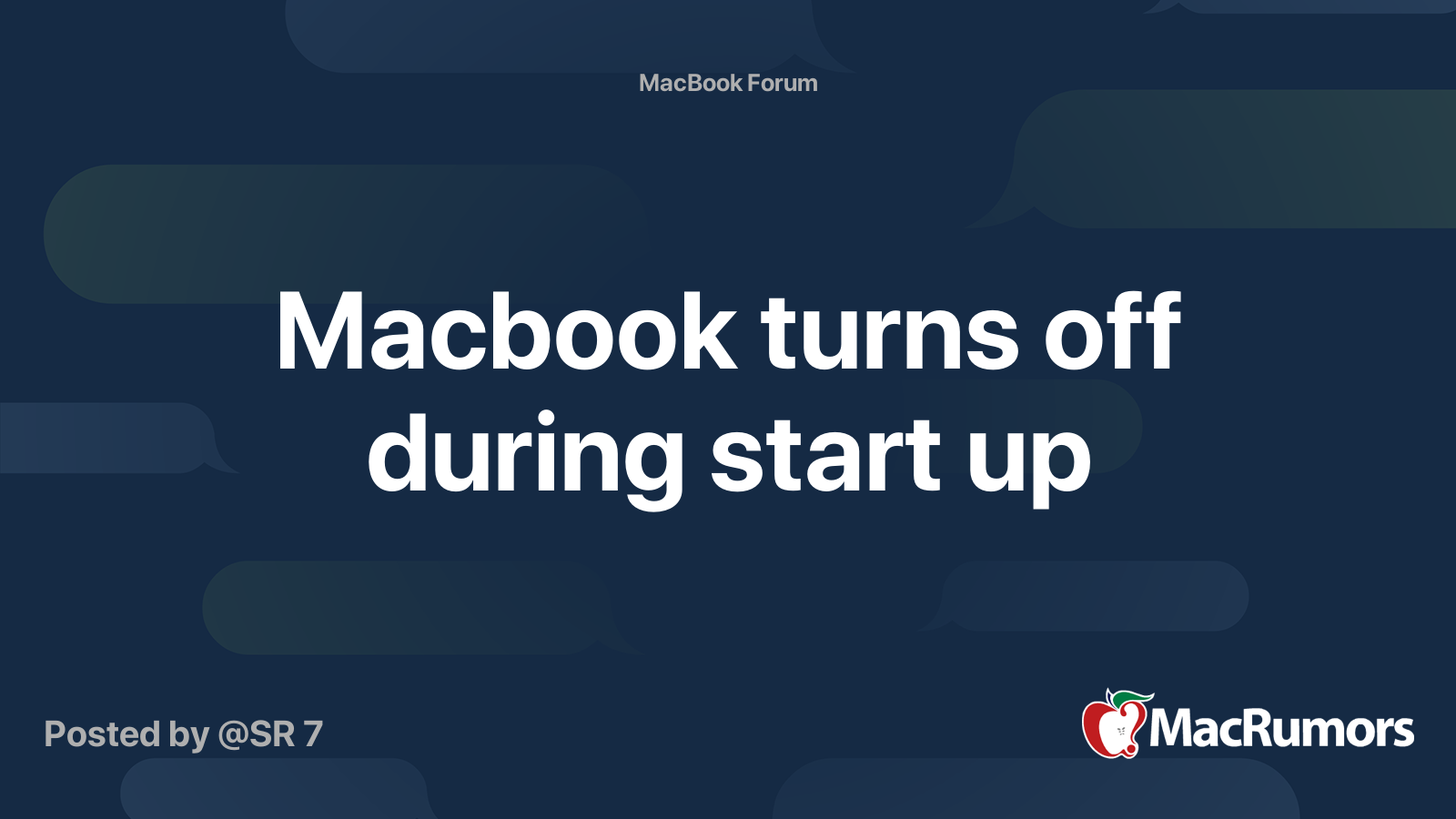 Macbook turns off during start up | MacRumors Forums