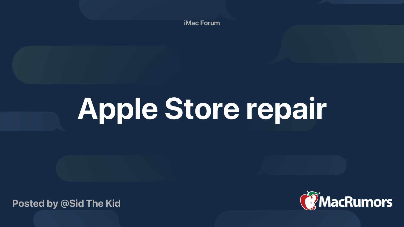 Apple Store repair MacRumors Forums