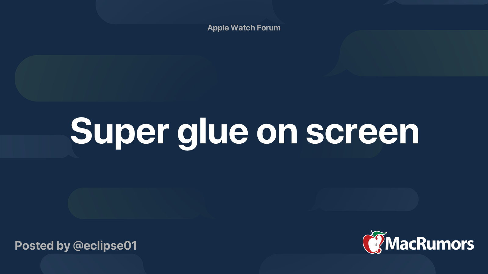 Super glue outlet apple watch screen