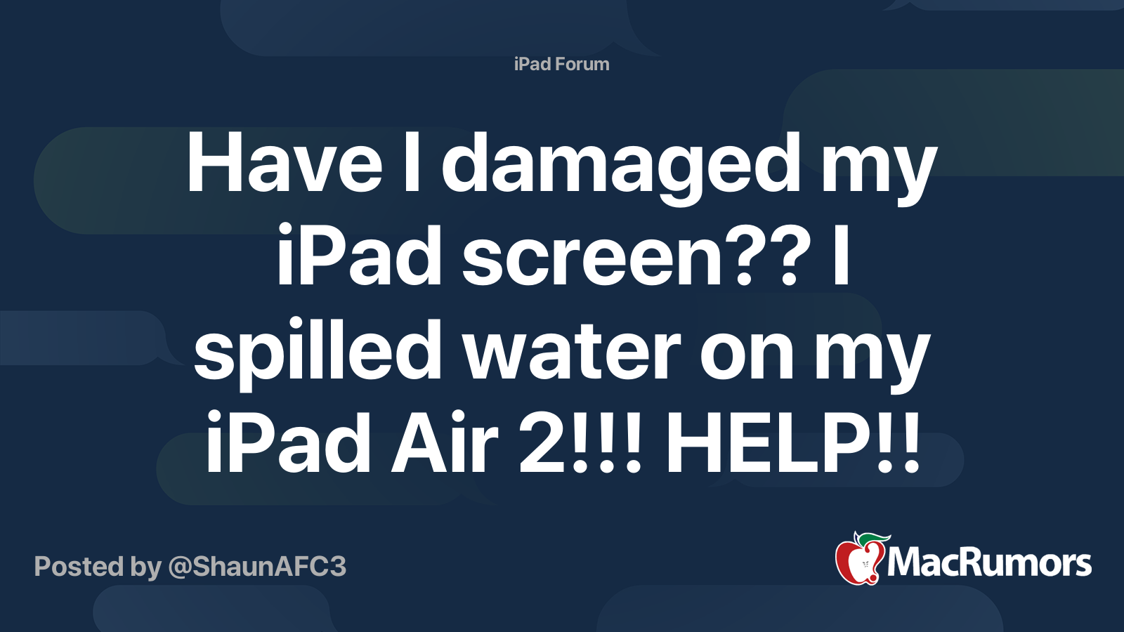 Have I damaged my iPad screen?? I spilled water on my iPad Air 2
