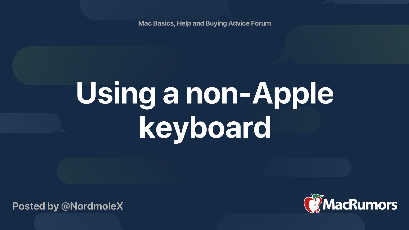 MAC WITH NON APPLE KEYBOARD intelligence overview