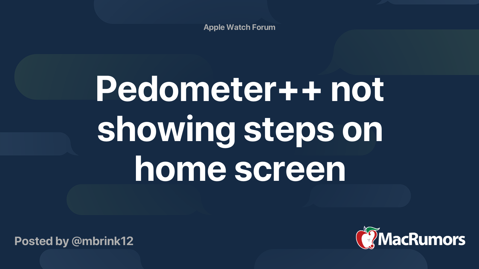 Pedometer++ not showing steps on home screen MacRumors Forums